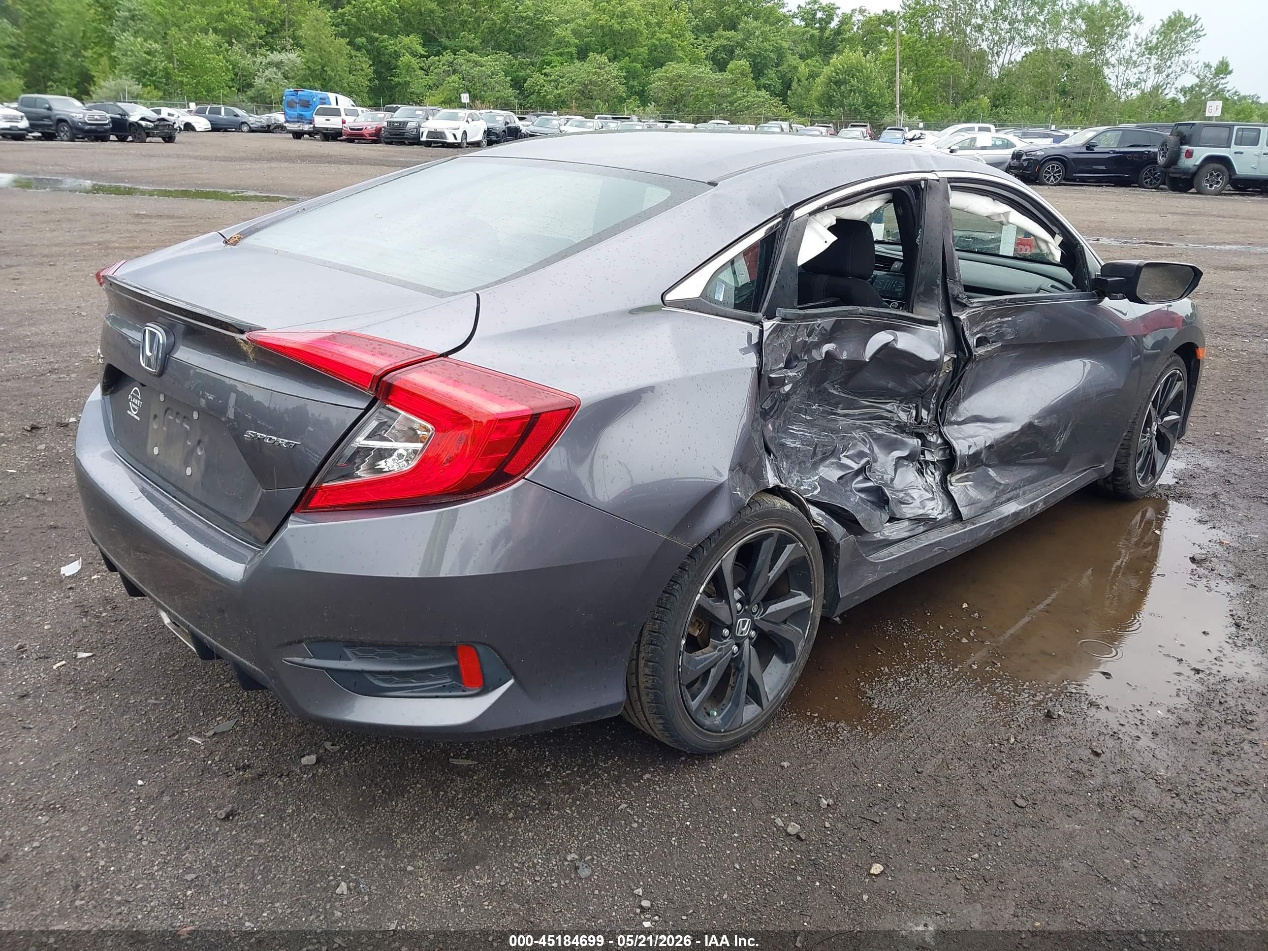 2020 Honda Civic Sport Gray vin: 2HGFC2F89LH541091