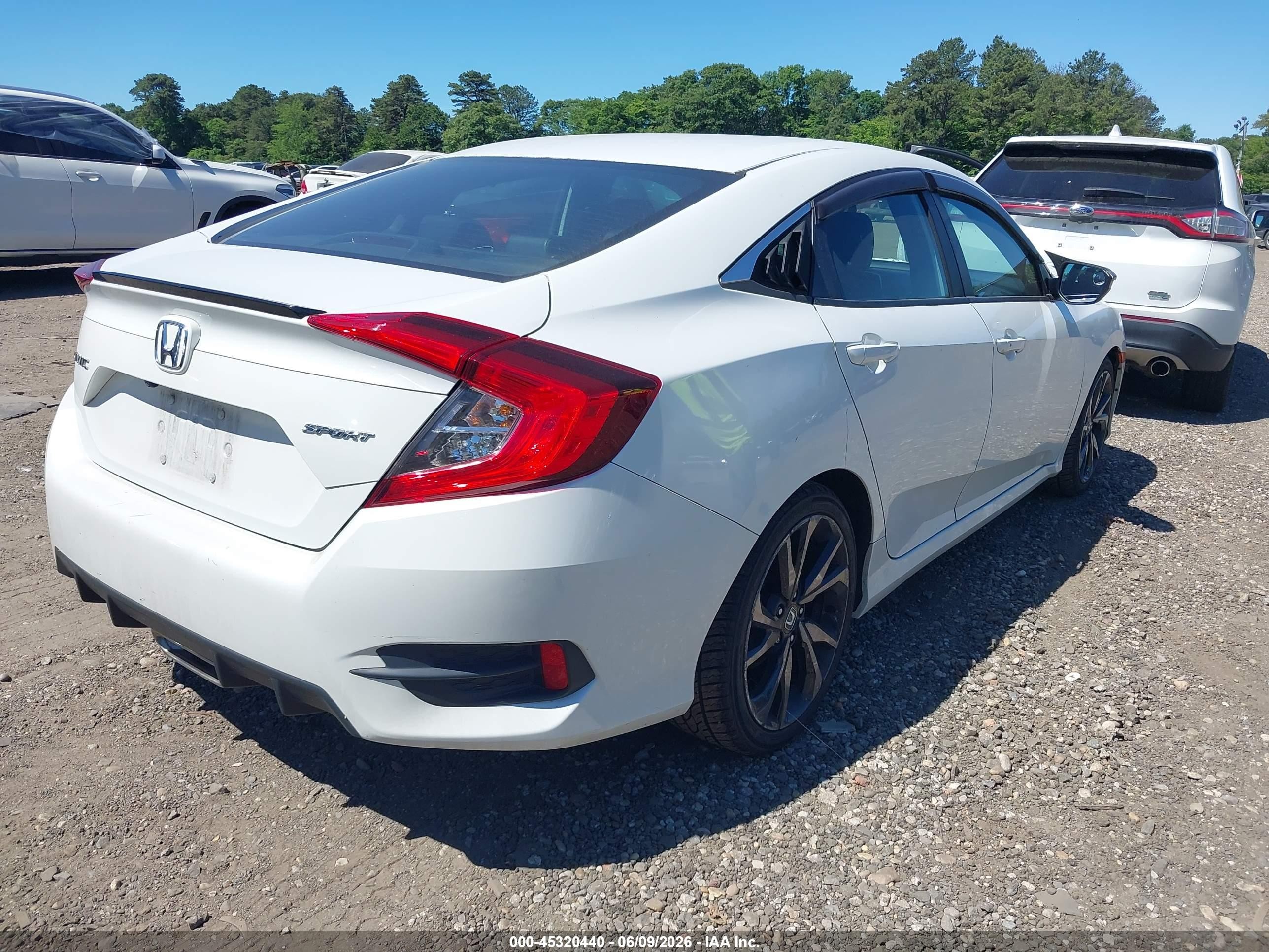 2020 Honda Civic Sport White vin: 2HGFC2F89LH594731