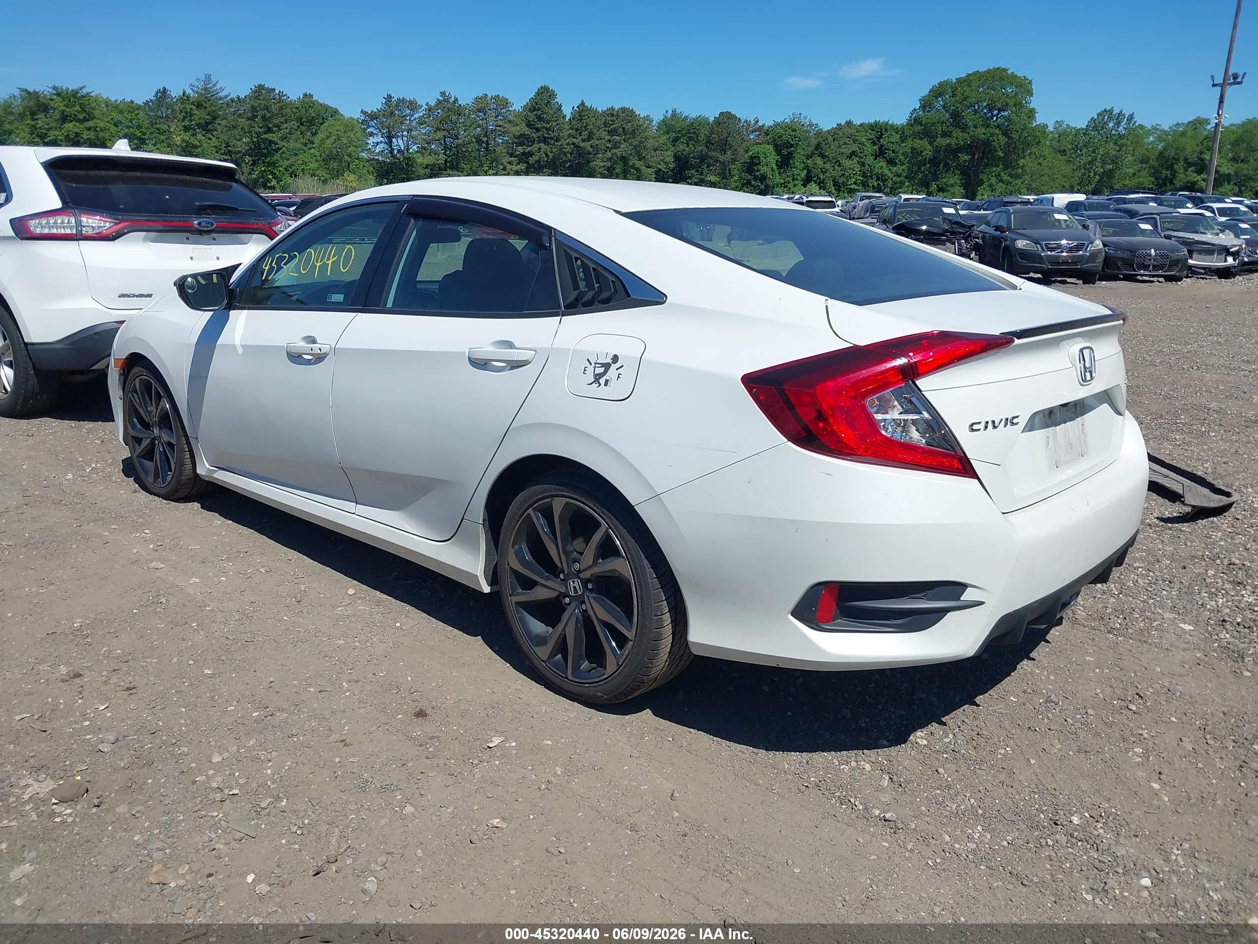 2020 Honda Civic Sport White vin: 2HGFC2F89LH594731