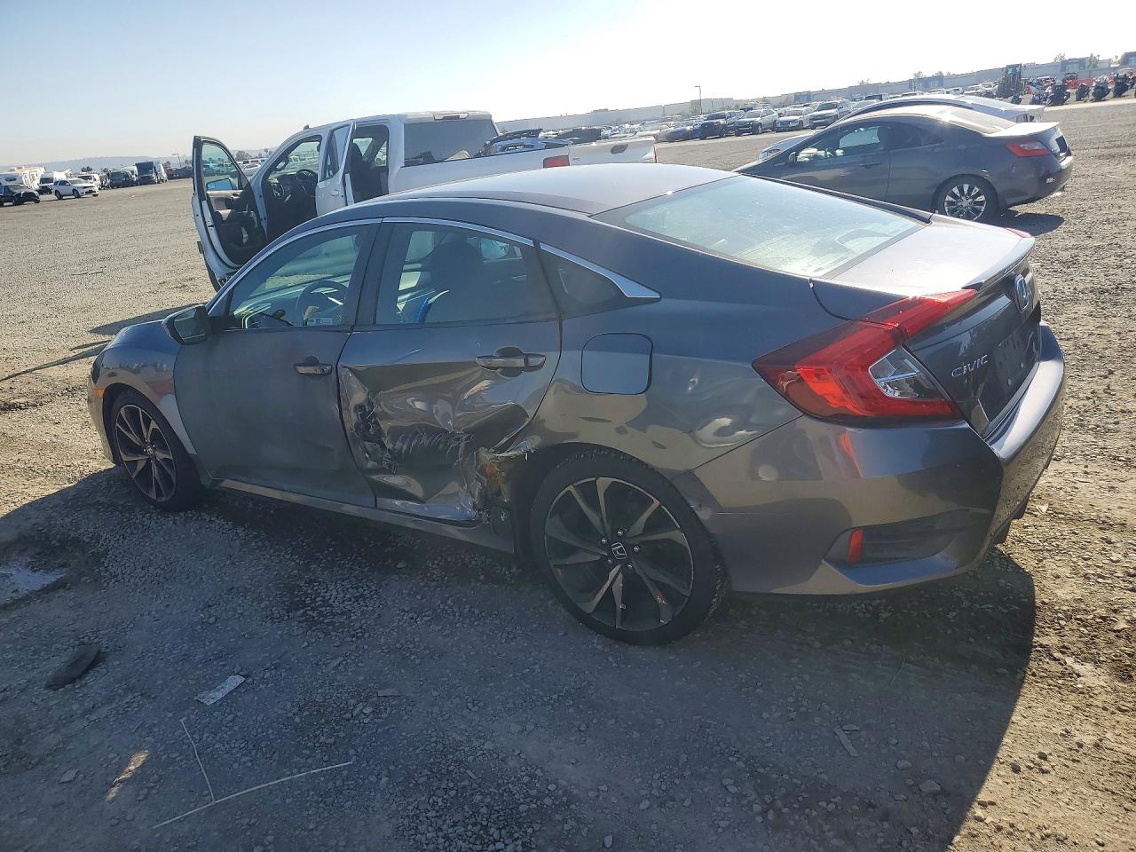 2019 Honda Civic Sport Gray vin: 2HGFC2F8XKH517915