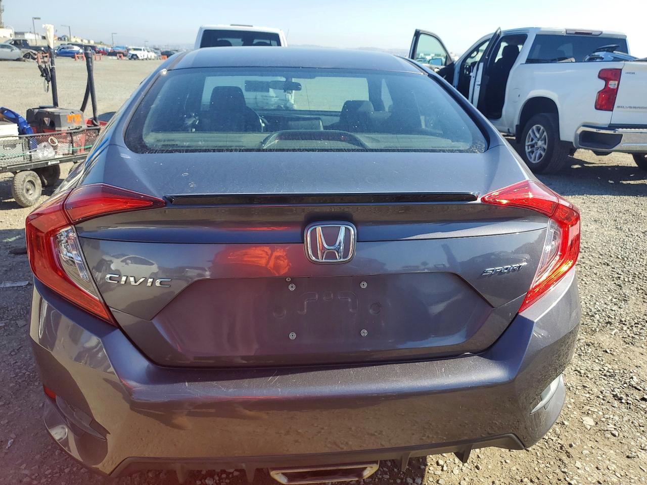 2019 Honda Civic Sport Gray vin: 2HGFC2F8XKH517915