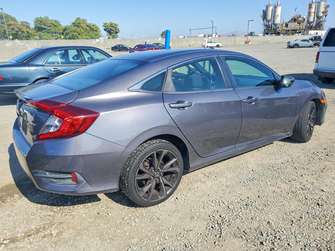 2019 Honda Civic Sport Gray vin: 2HGFC2F8XKH517915