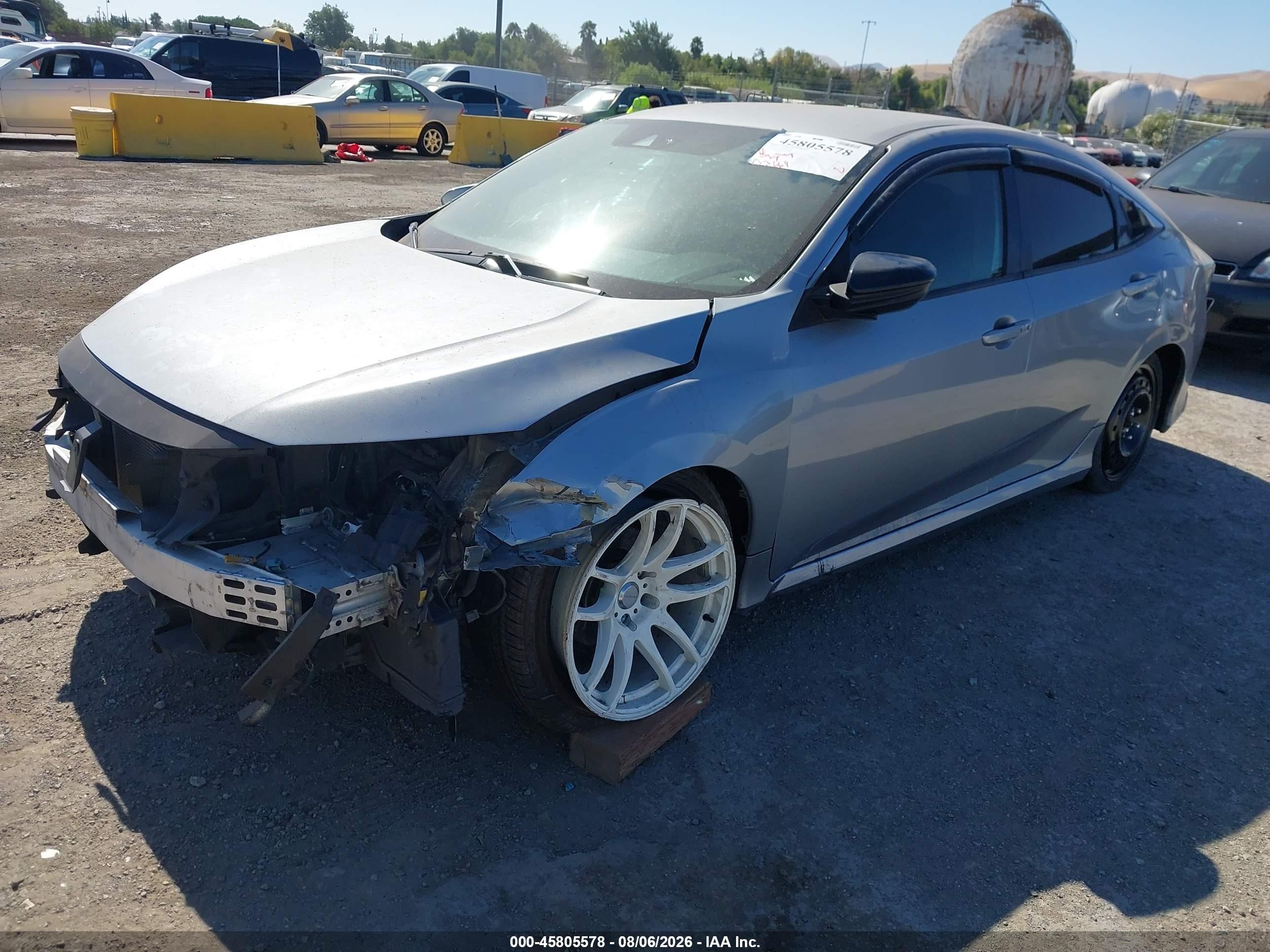 2019 Honda Civic Sport Gray vin: 2HGFC2F8XKH529868