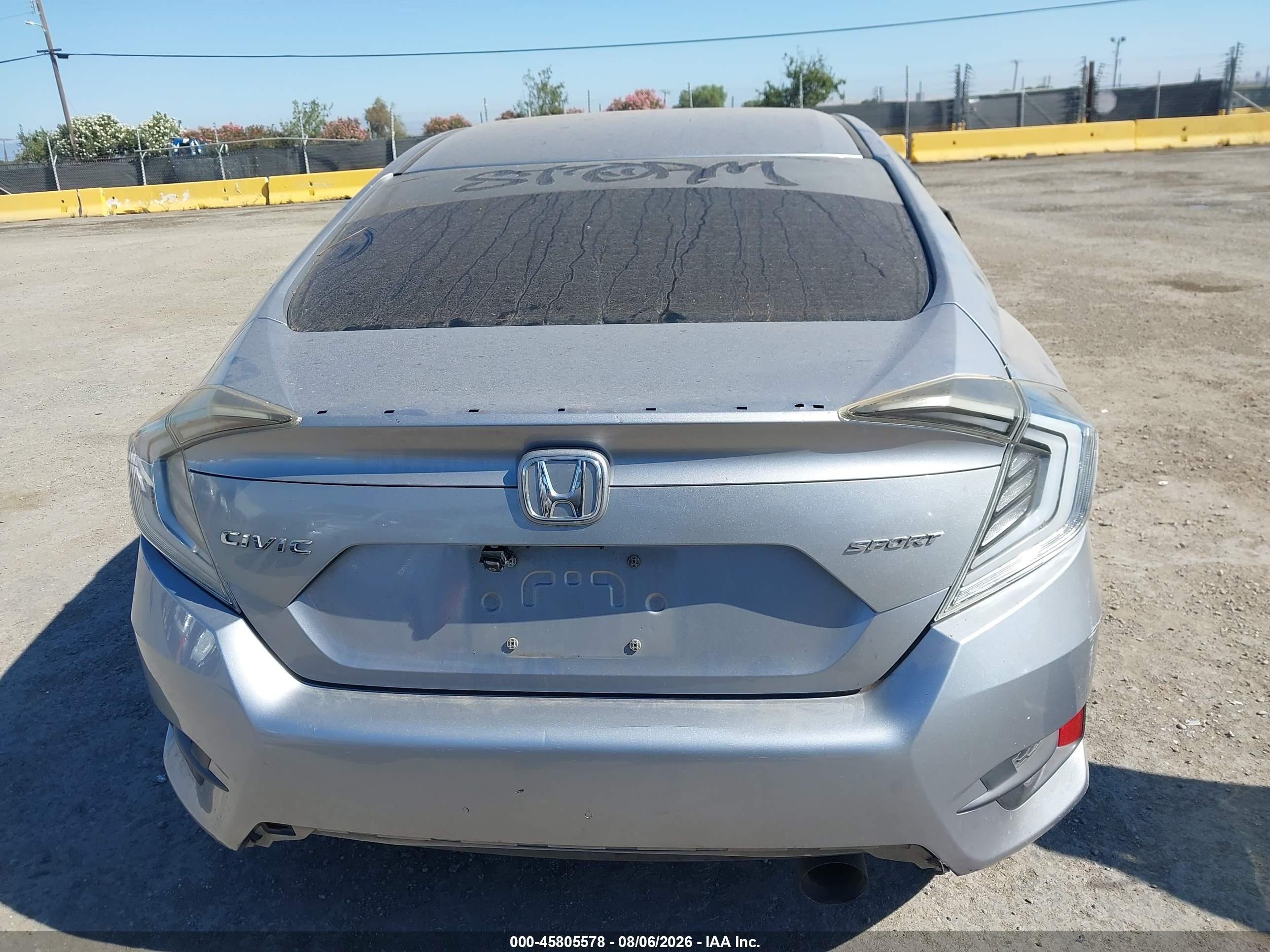 2019 Honda Civic Sport Gray vin: 2HGFC2F8XKH529868