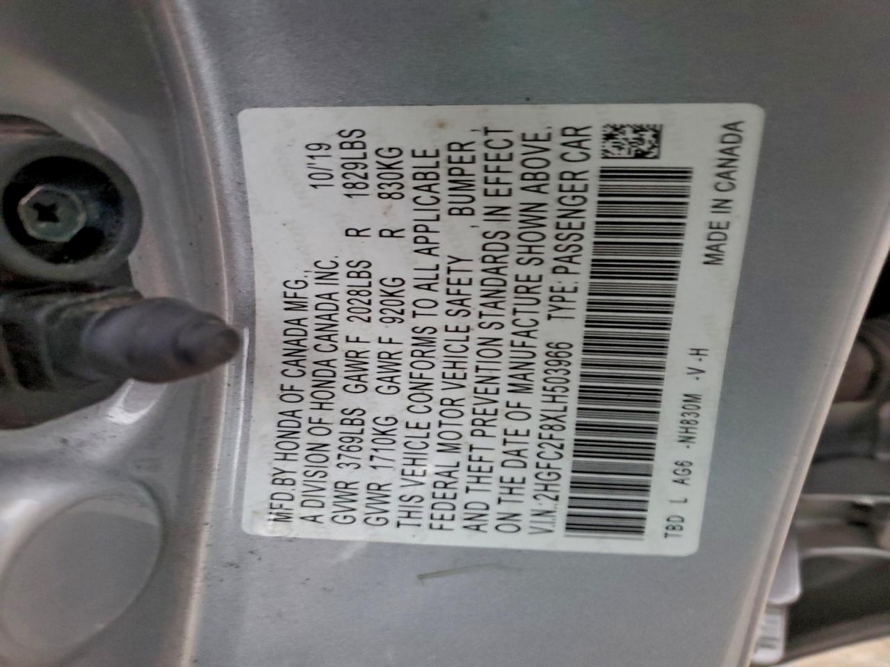 2020 Honda Civic Sport Silver vin: 2HGFC2F8XLH503966