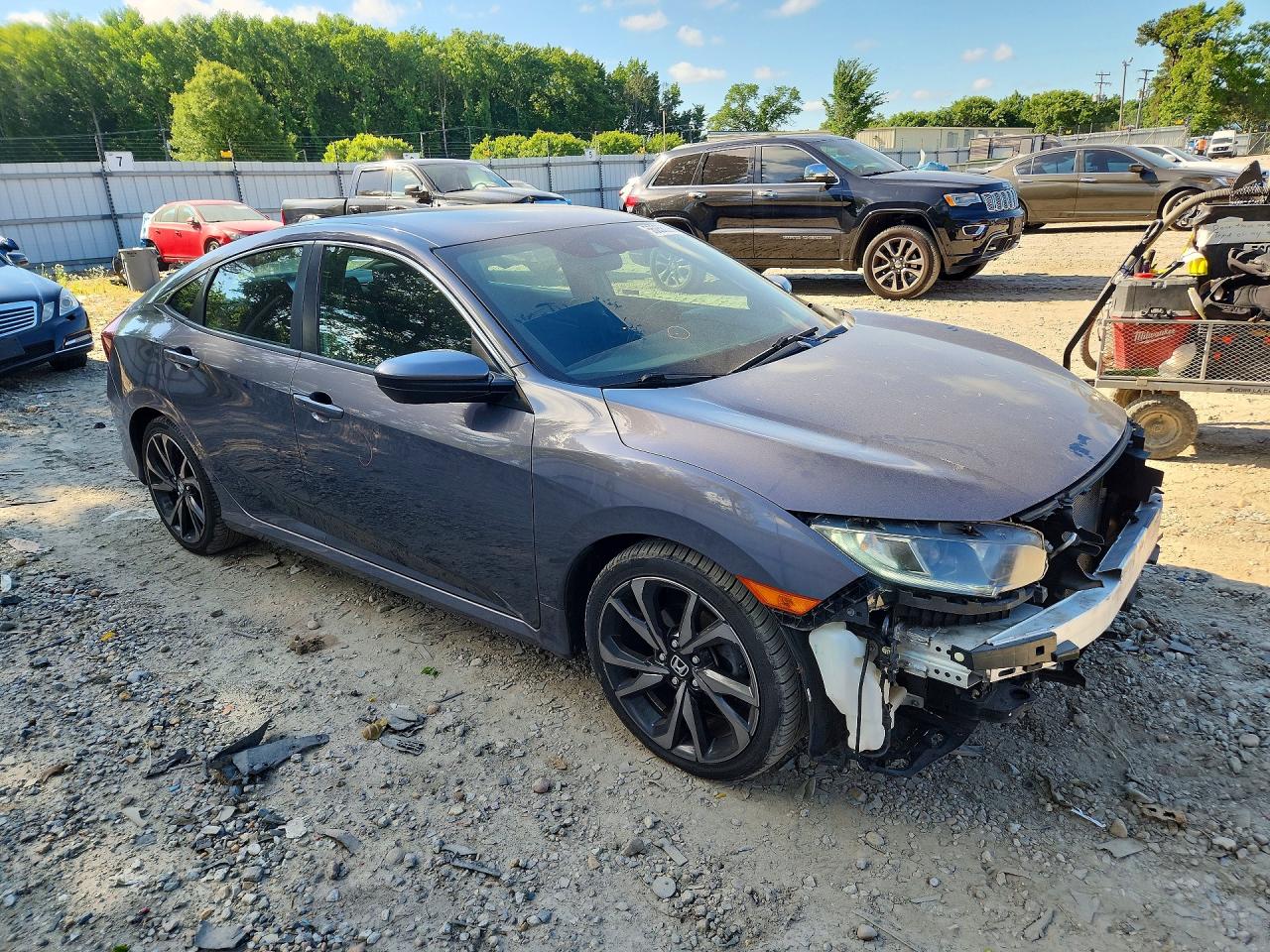 2020 Honda Civic Sport Gray vin: 2HGFC2F8XLH521352