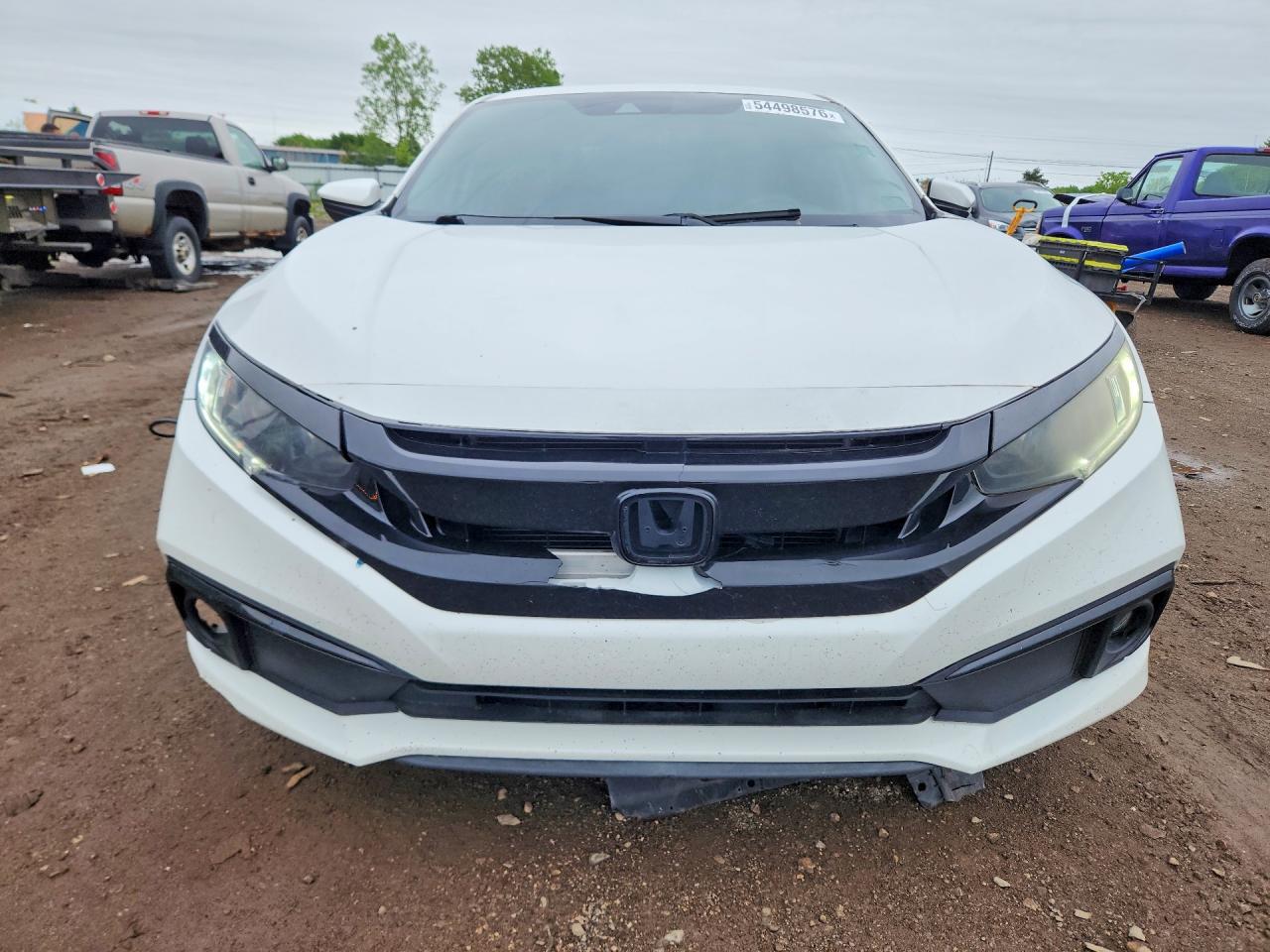 2020 Honda Civic Sport White vin: 2HGFC2F8XLH544517