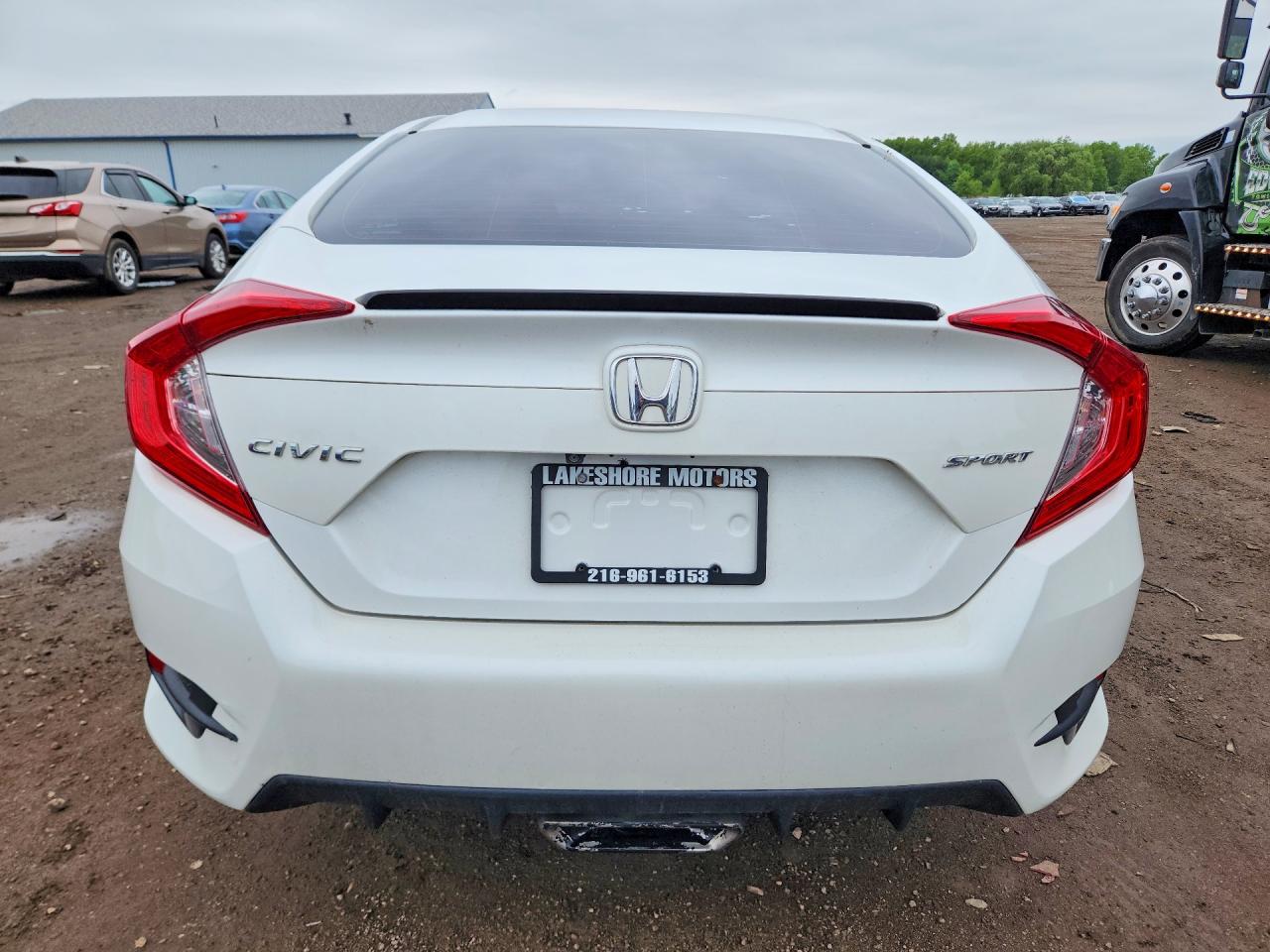 2020 Honda Civic Sport White vin: 2HGFC2F8XLH544517