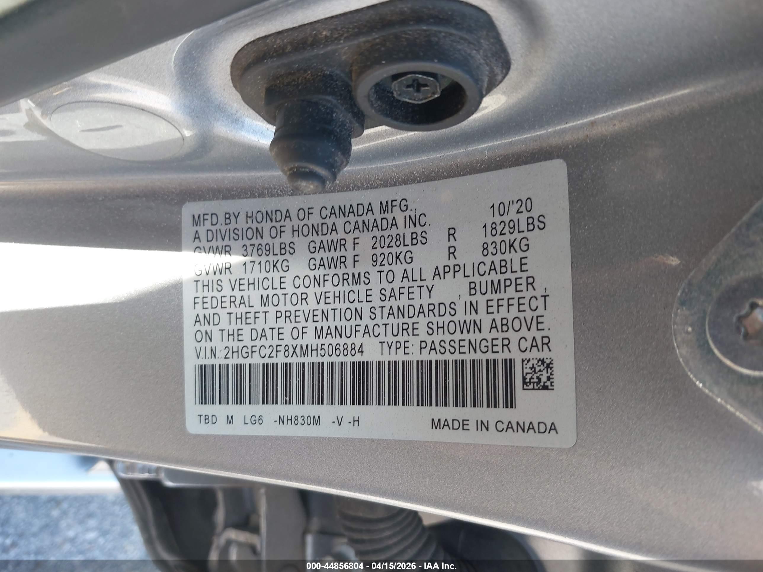 2021 Honda Civic Sport Серебряный vin: 2HGFC2F8XMH506884