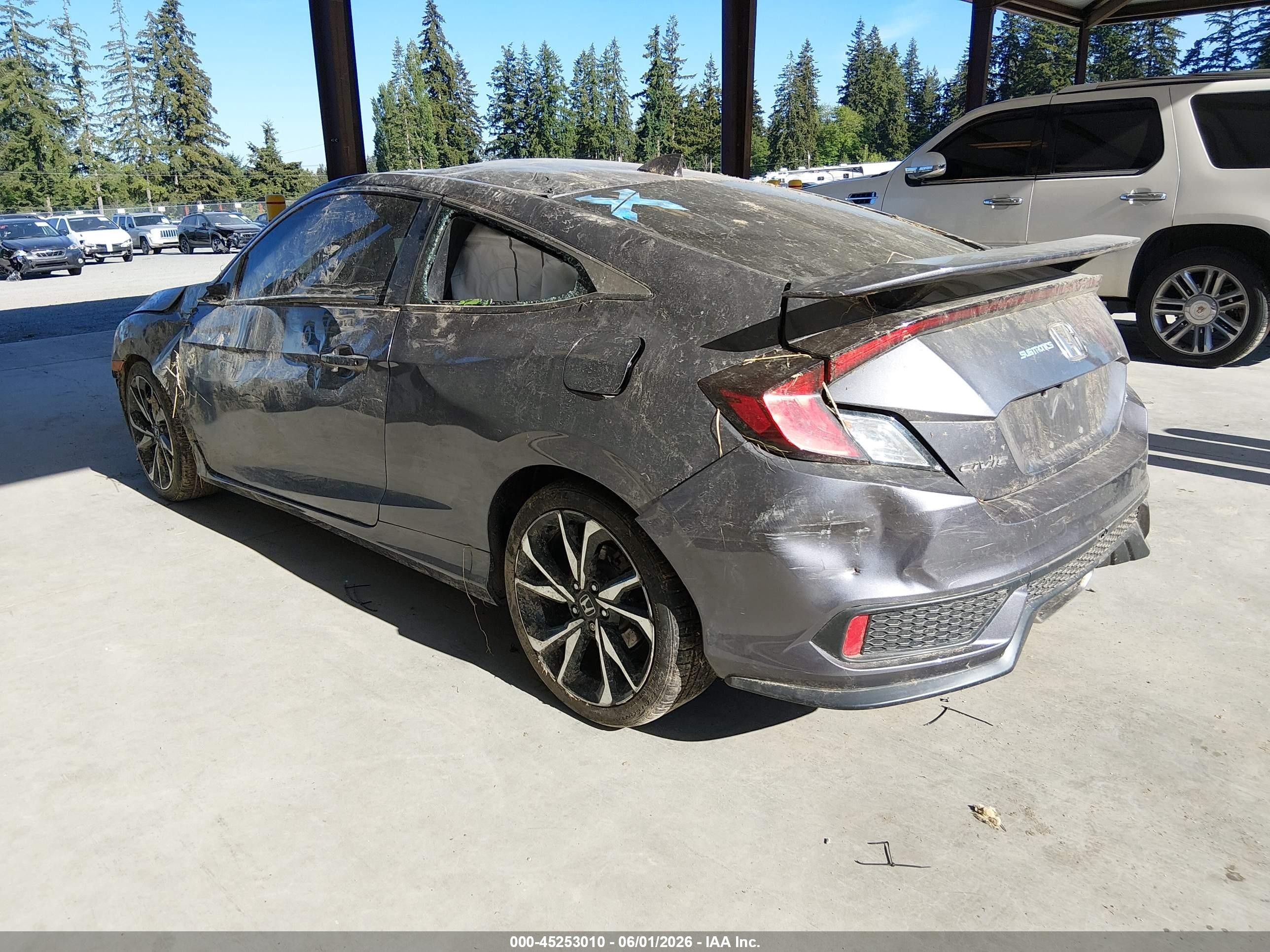 2018 Honda Civic Si Gray vin: 2HGFC3A53JH752643