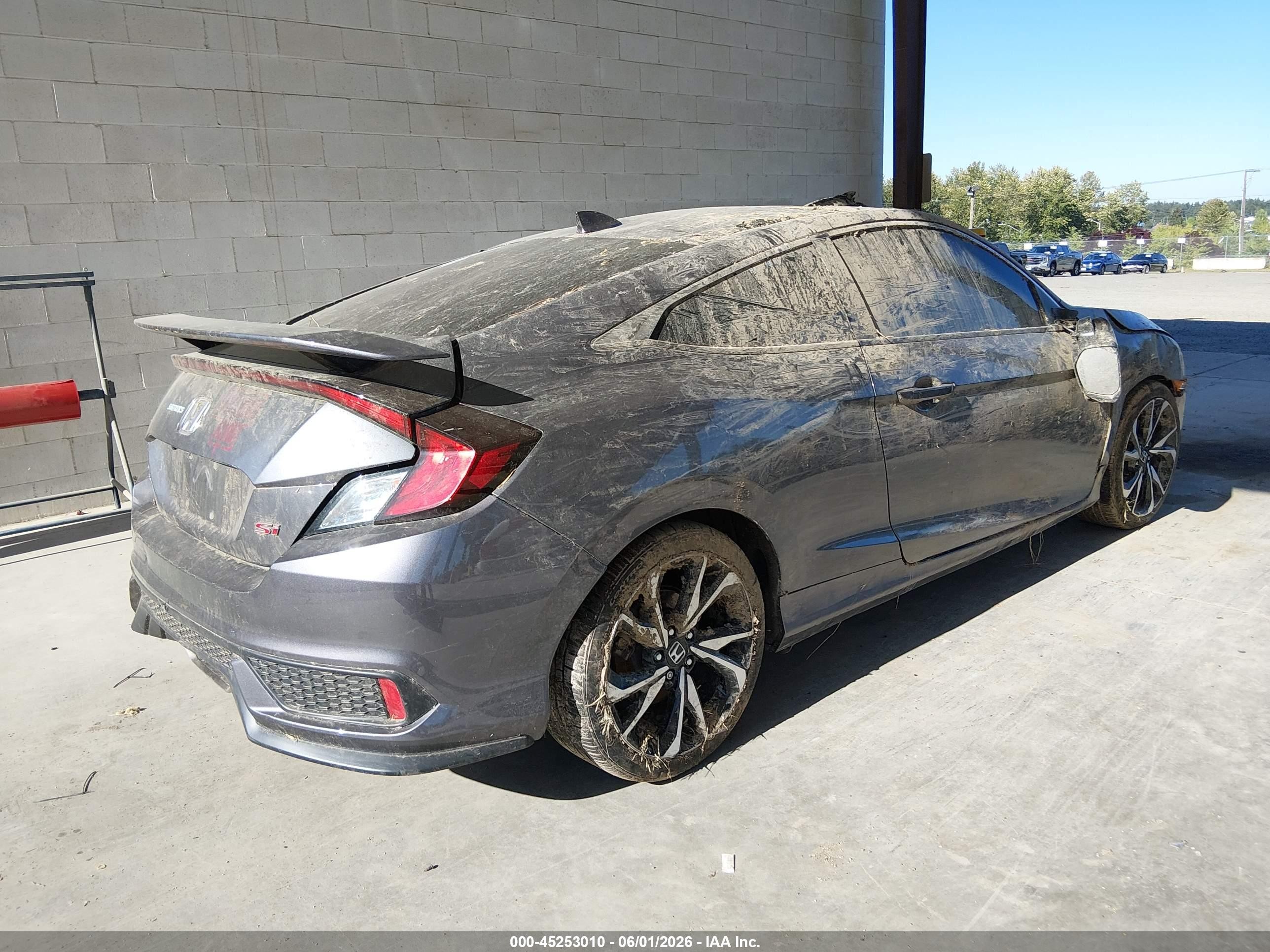 2018 Honda Civic Si Gray vin: 2HGFC3A53JH752643