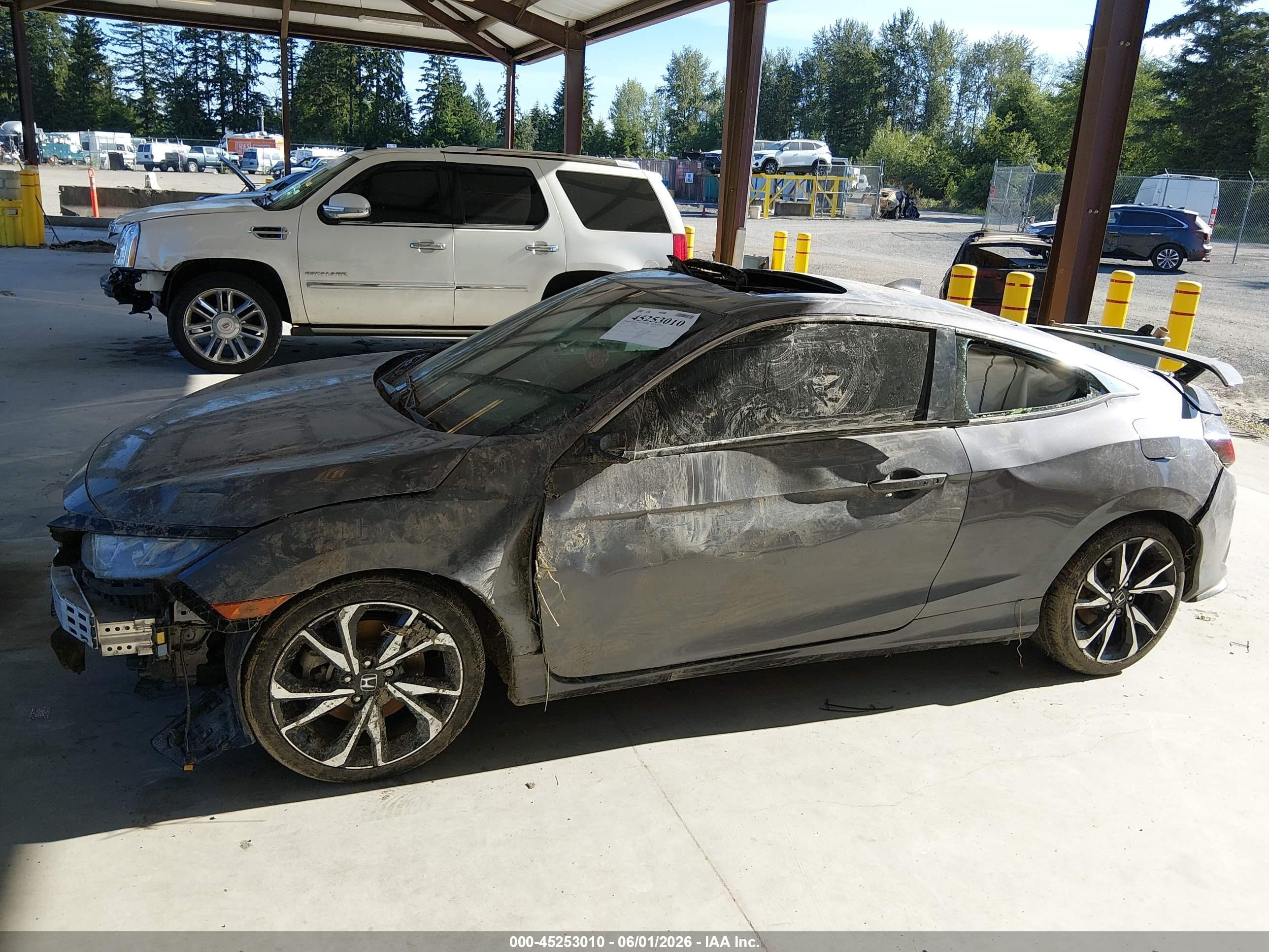 2018 Honda Civic Si Gray vin: 2HGFC3A53JH752643