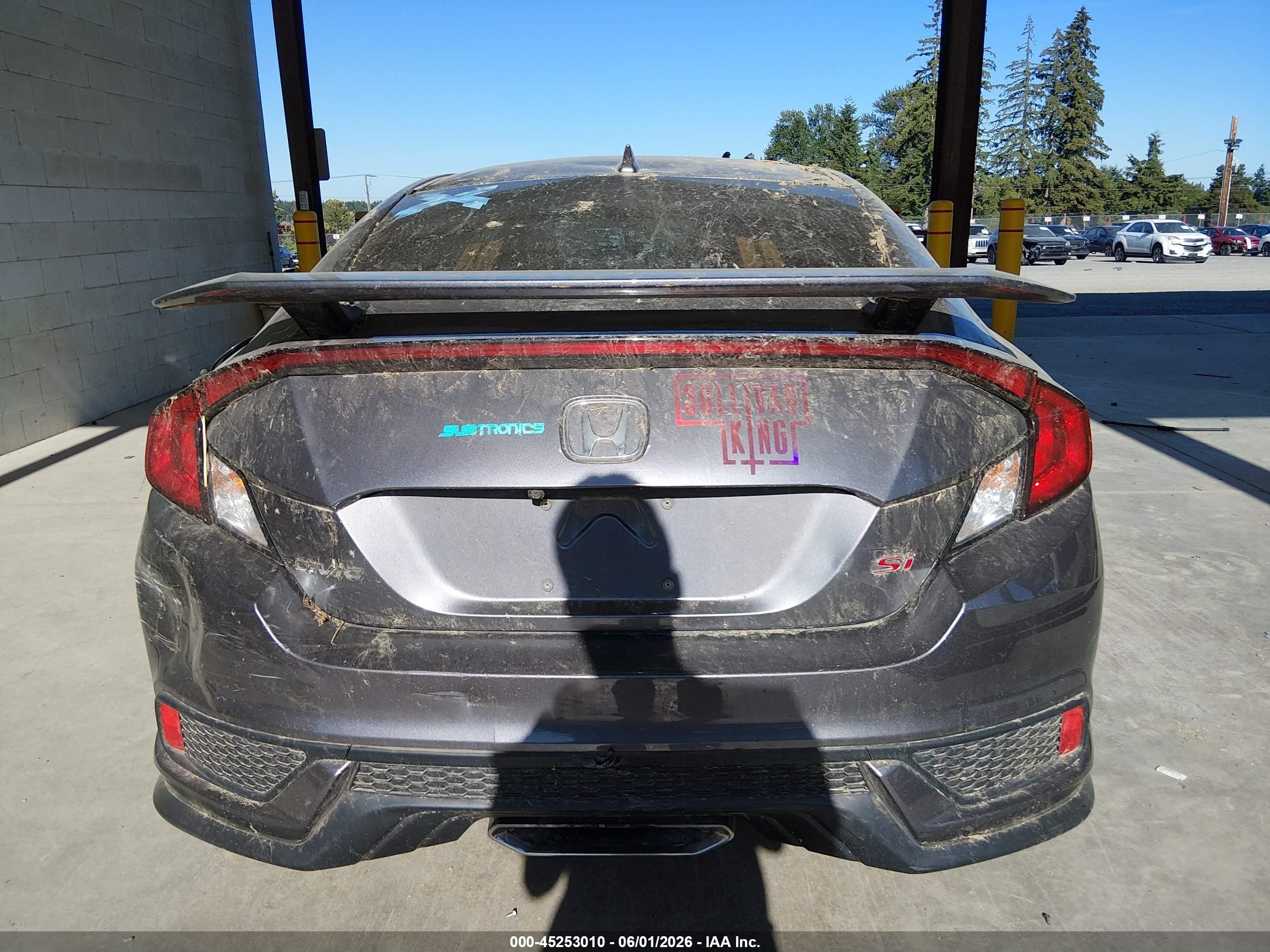 2018 Honda Civic Si Gray vin: 2HGFC3A53JH752643