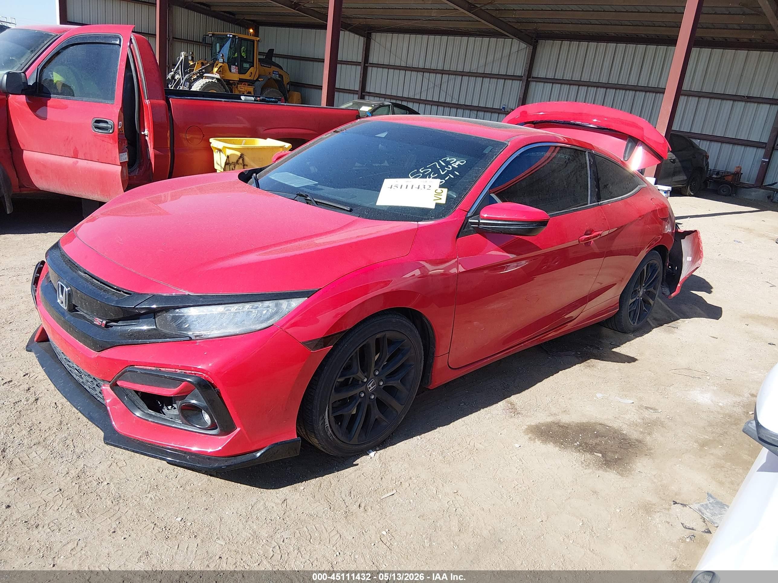 2020 Honda Civic Si Coupe Red vin: 2HGFC3A53LH753679
