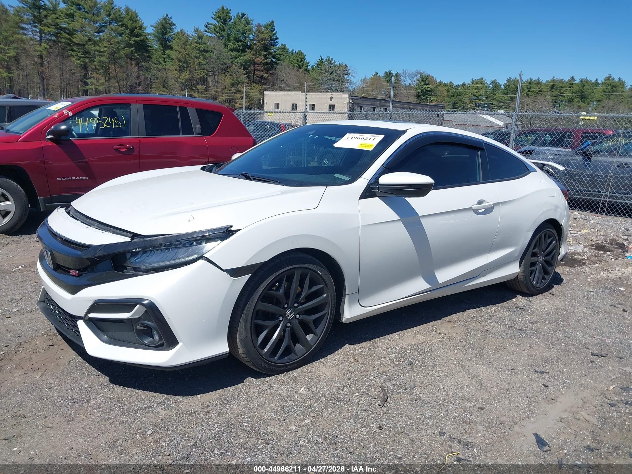 2020 Honda Civic Si Coupe White vin: 2HGFC3A54LH751228