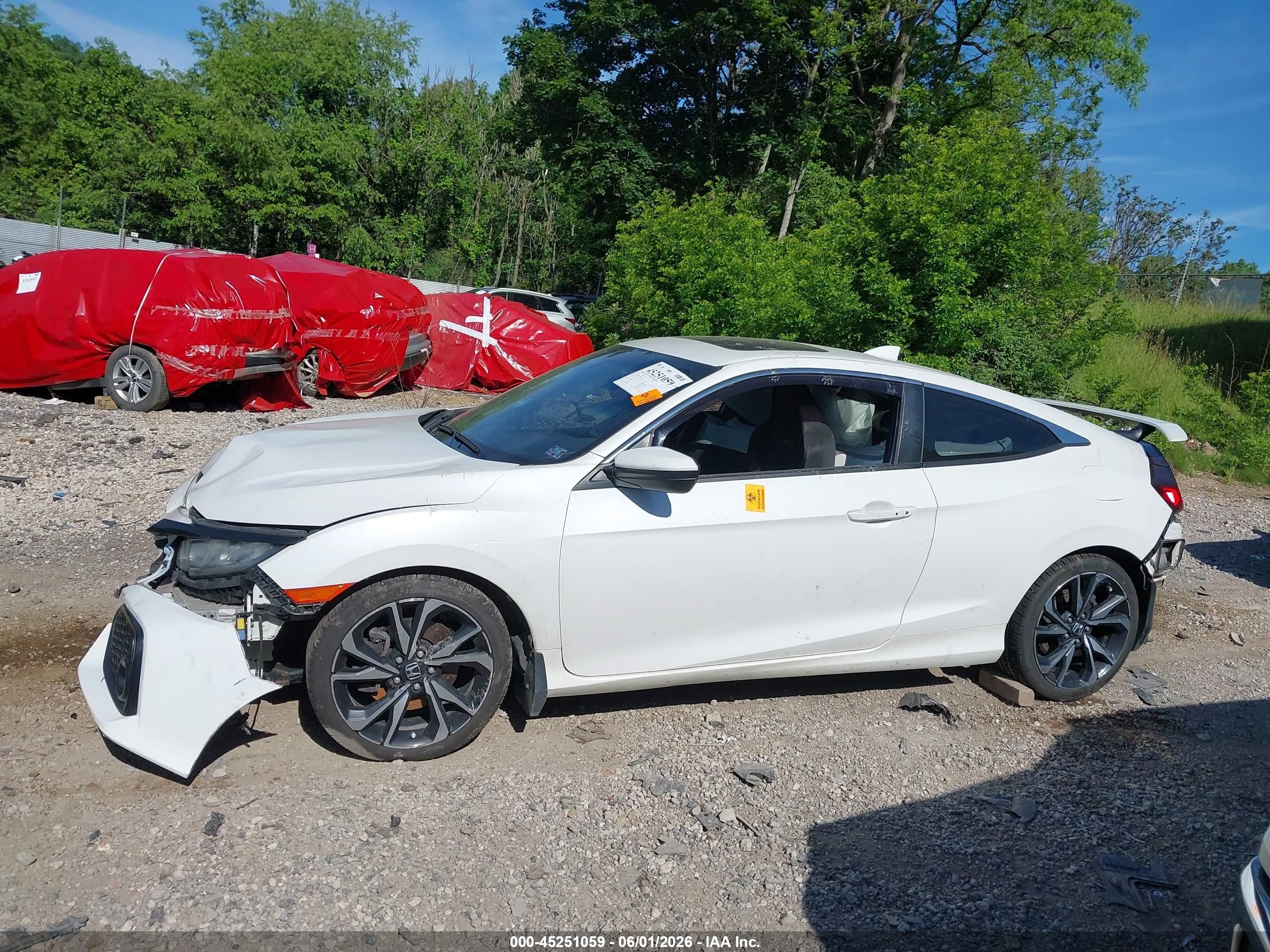 2018 Honda Civic Si White vin: 2HGFC3A55JH751736