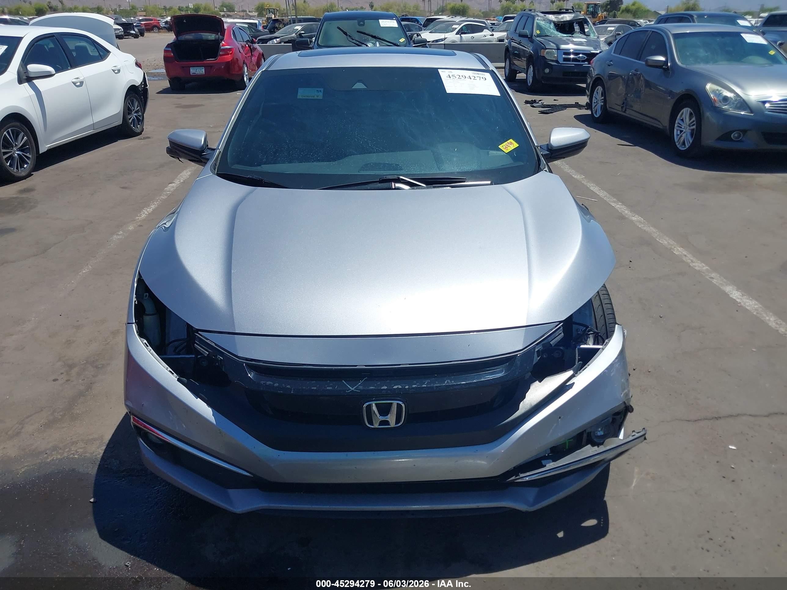2019 Honda Civic Ex Gray vin: 2HGFC3B37KH354902