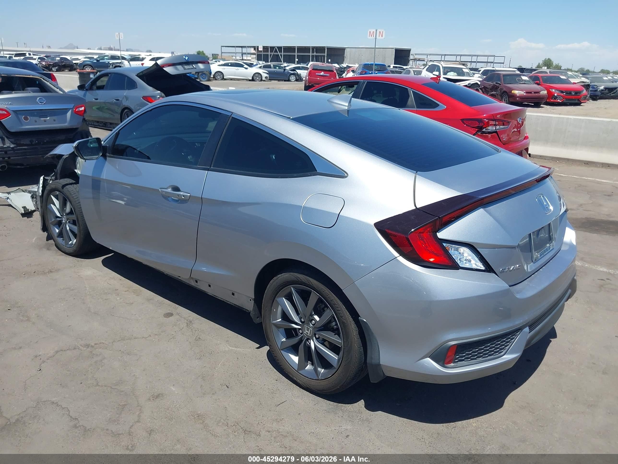 2019 Honda Civic Ex Gray vin: 2HGFC3B37KH354902