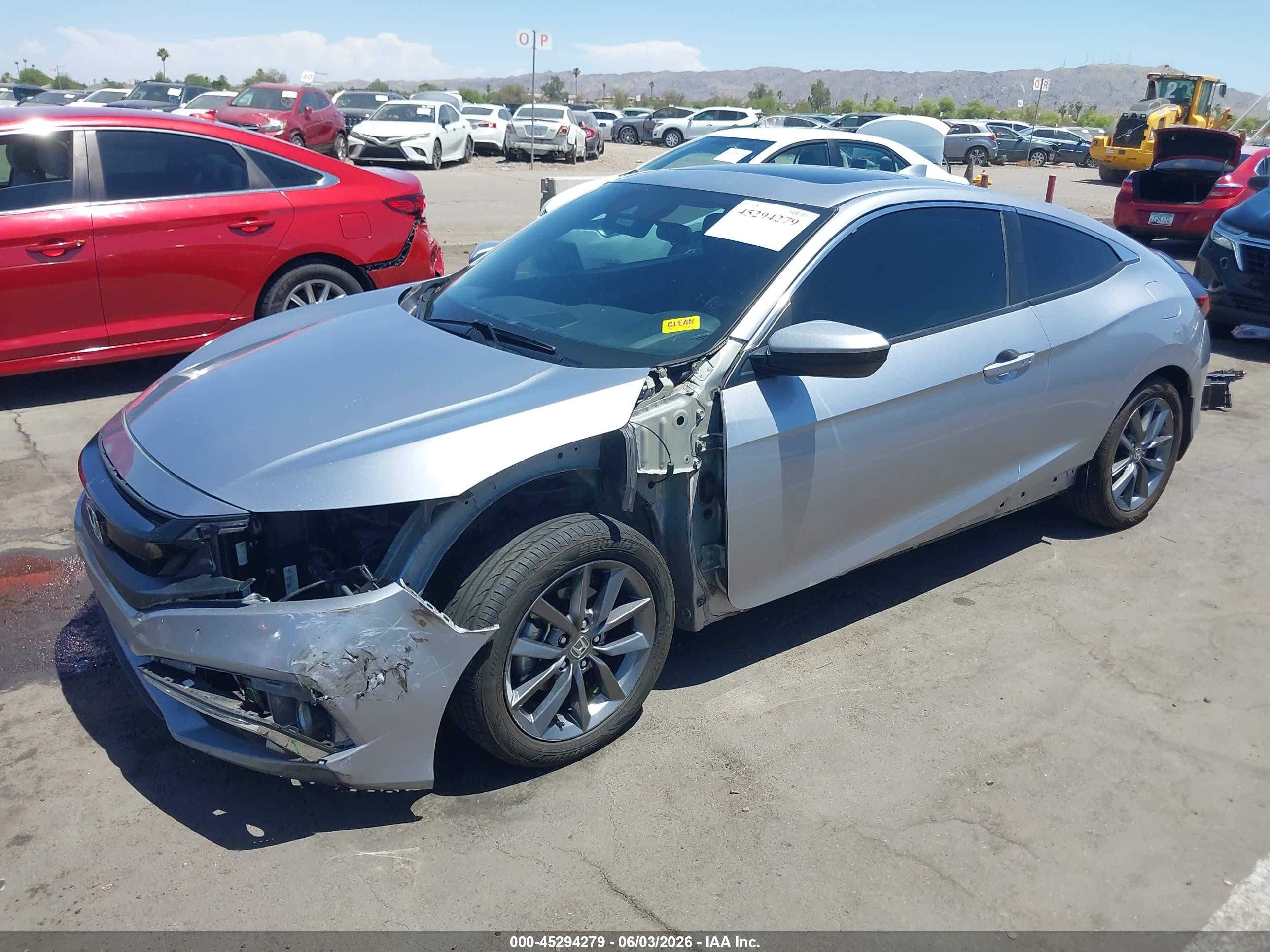 2019 Honda Civic Ex Gray vin: 2HGFC3B37KH354902