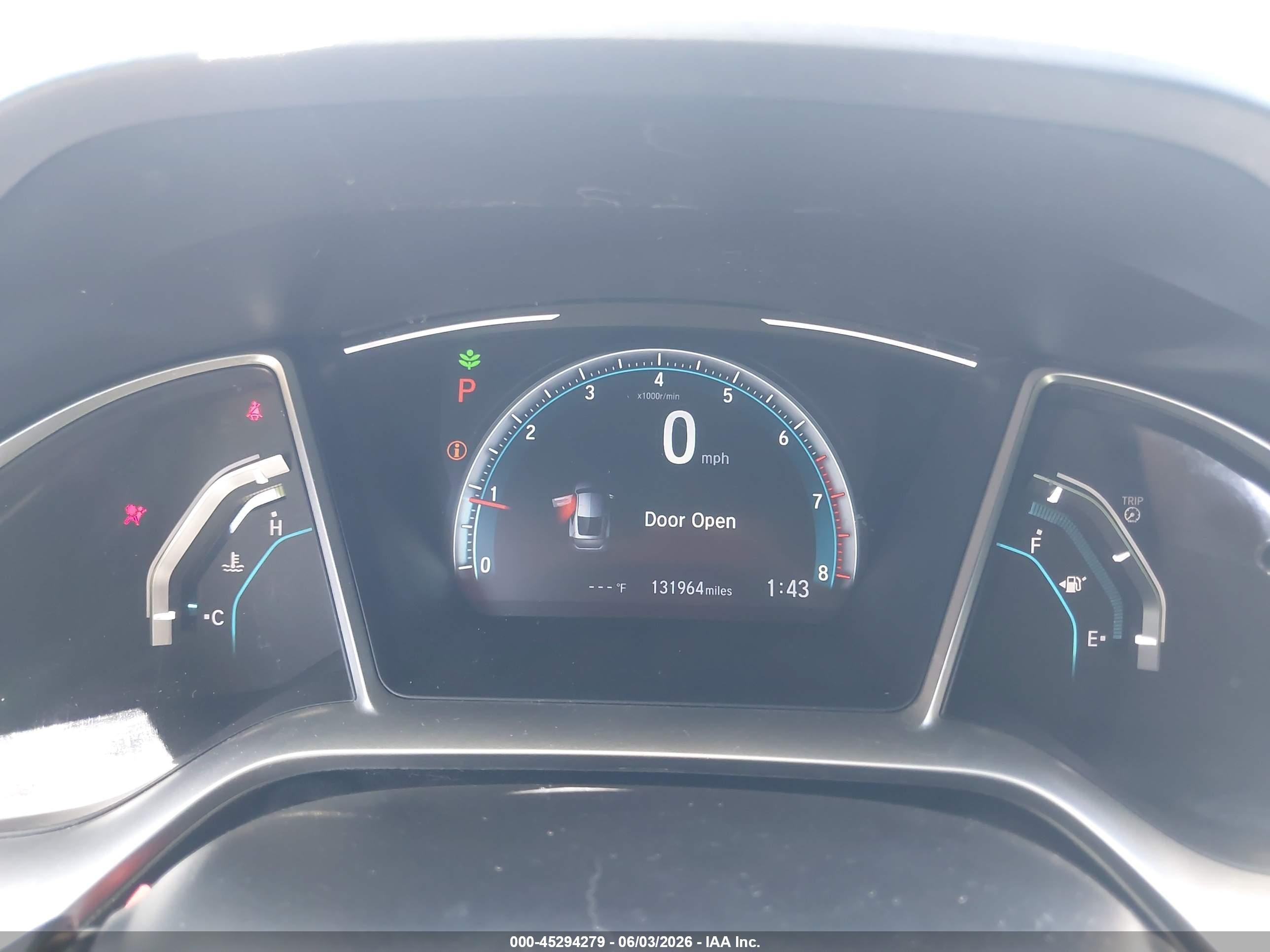 2019 Honda Civic Ex Gray vin: 2HGFC3B37KH354902