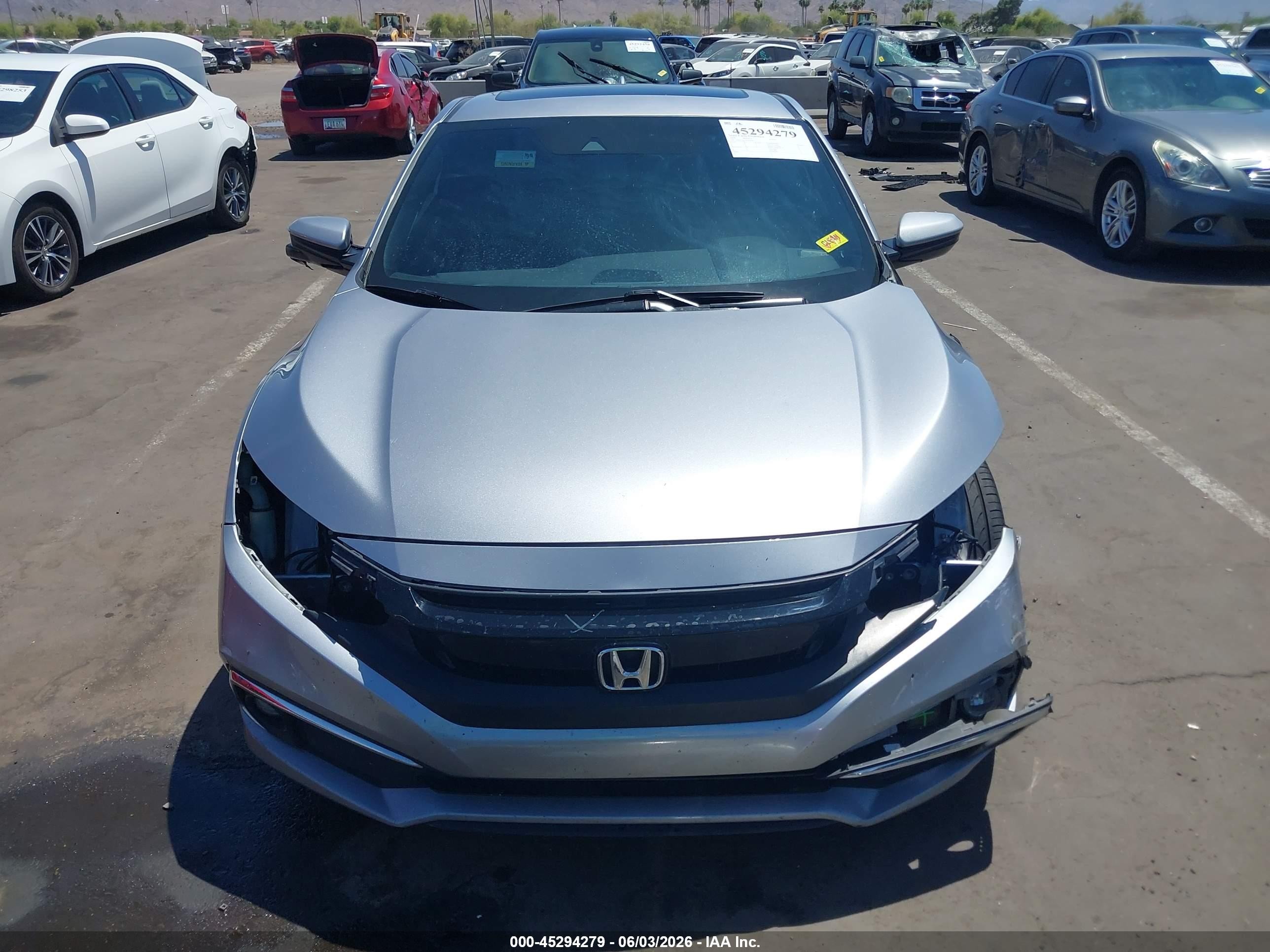 2019 Honda Civic Ex Gray vin: 2HGFC3B37KH354902