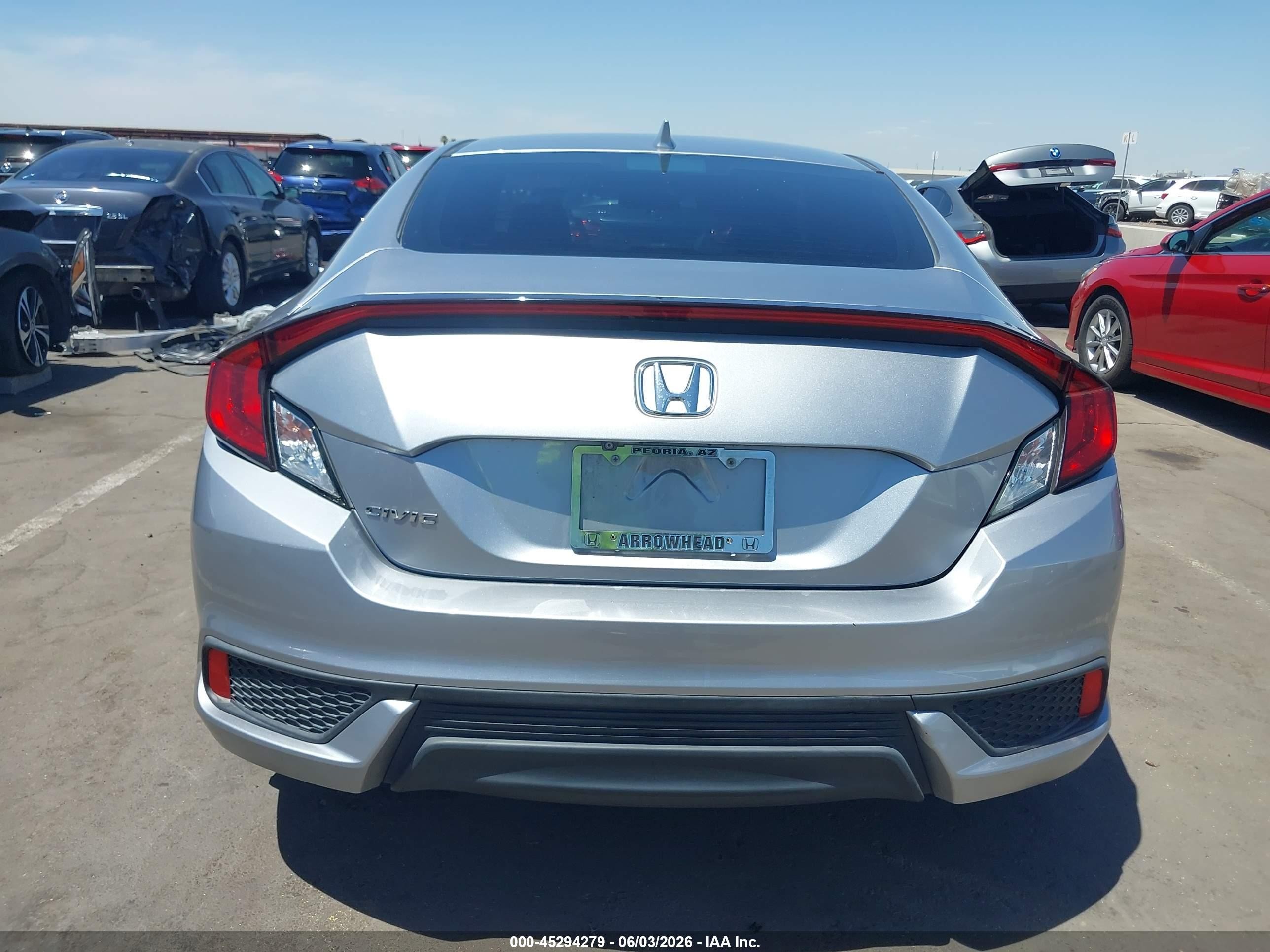 2019 Honda Civic Ex Gray vin: 2HGFC3B37KH354902