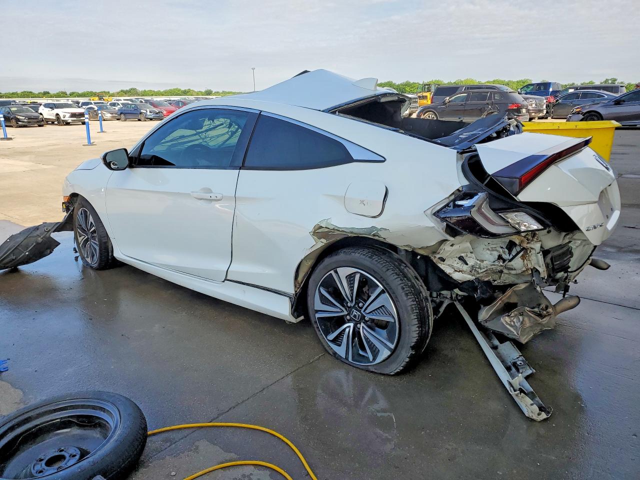 2017 Honda Civic Ex White vin: 2HGFC3B3XHH360458