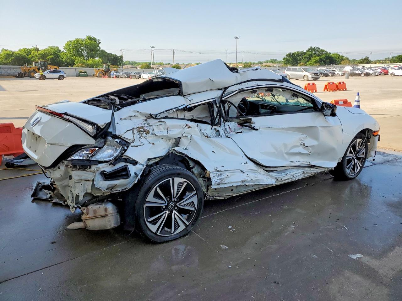 2017 Honda Civic Ex White vin: 2HGFC3B3XHH360458
