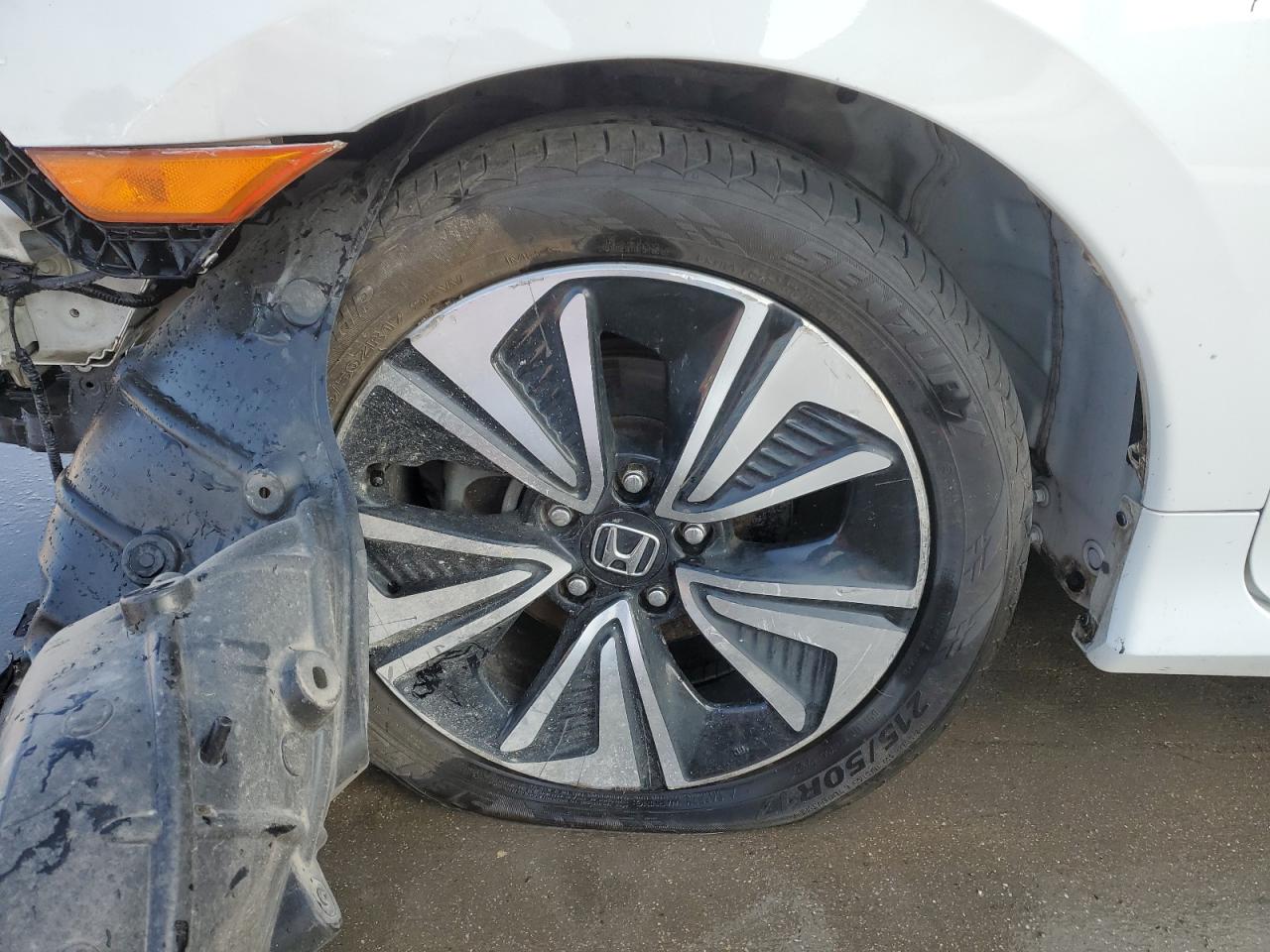 2017 Honda Civic Ex White vin: 2HGFC3B3XHH360458 Damage: Left Front Tire, Flat, Repair Required