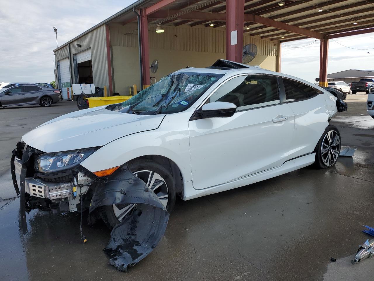 2017 Honda Civic Ex White vin: 2HGFC3B3XHH360458 Damage: Left Rocker Panel Molding, Broken, Replacement Required