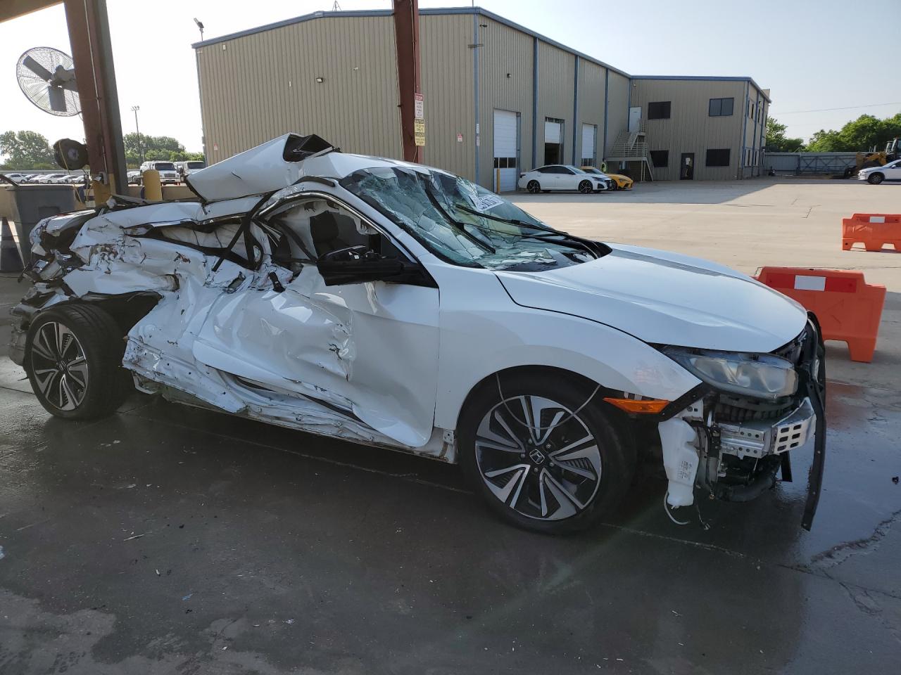 2017 Honda Civic Ex White vin: 2HGFC3B3XHH360458 Damage: Right Qtr Panel, Severe Damage, Replacement Required