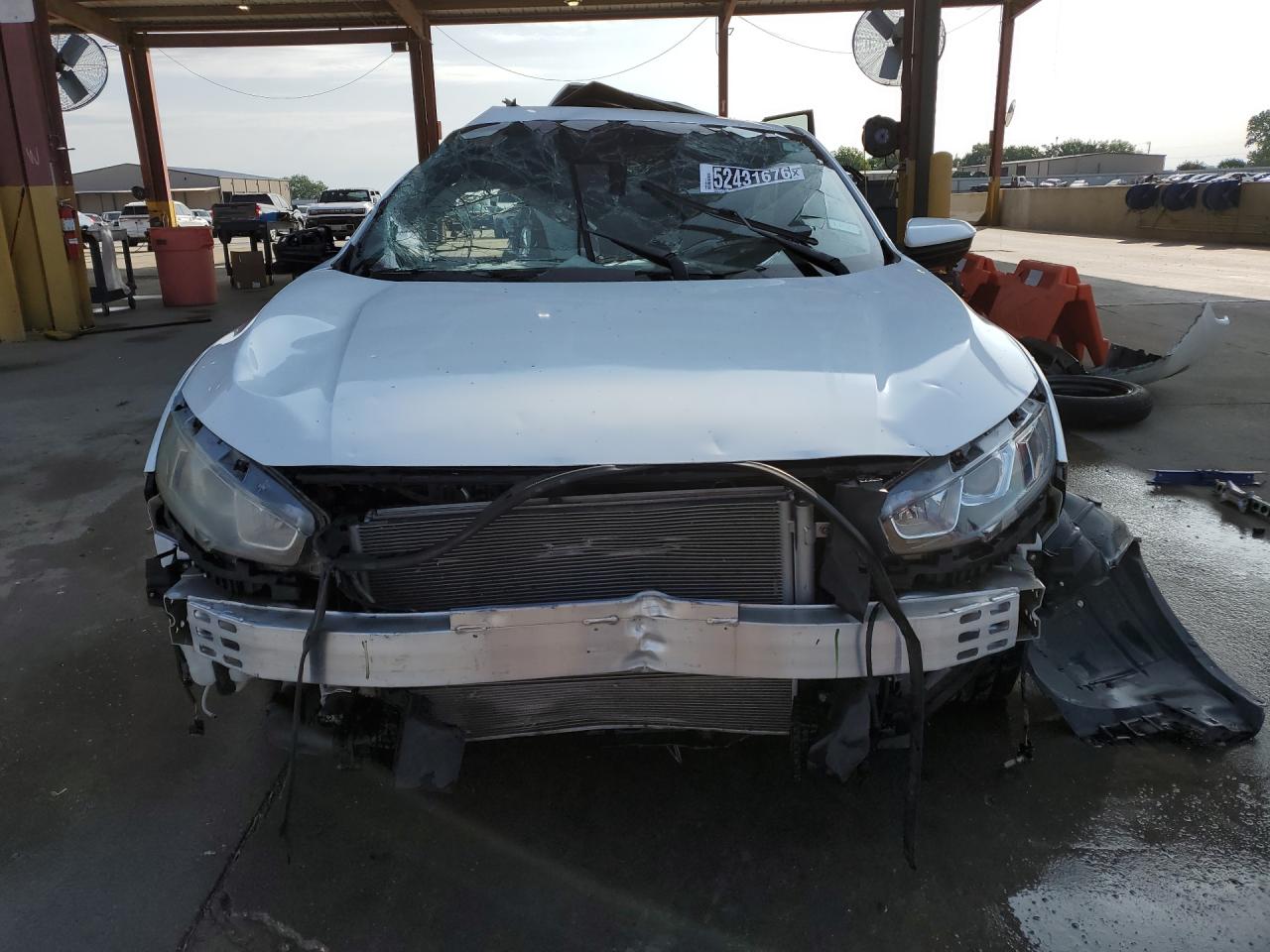 2017 Honda Civic Ex White vin: 2HGFC3B3XHH360458 Damage: Grille, Missing, Replacement Required