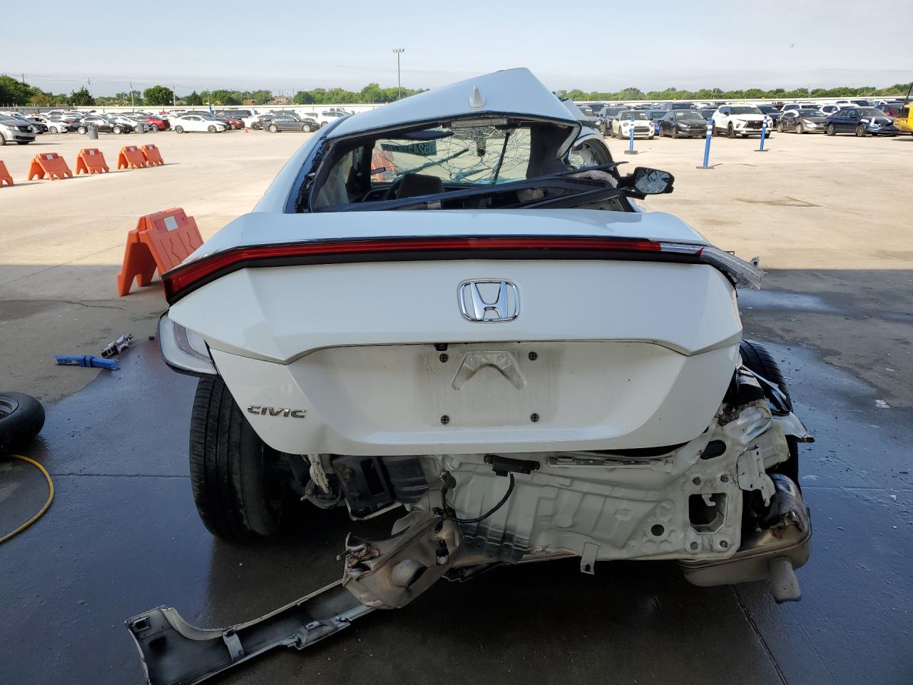 2017 Honda Civic Ex White vin: 2HGFC3B3XHH360458 Damage: Deck Lid, Severe Damage, Replacement Required