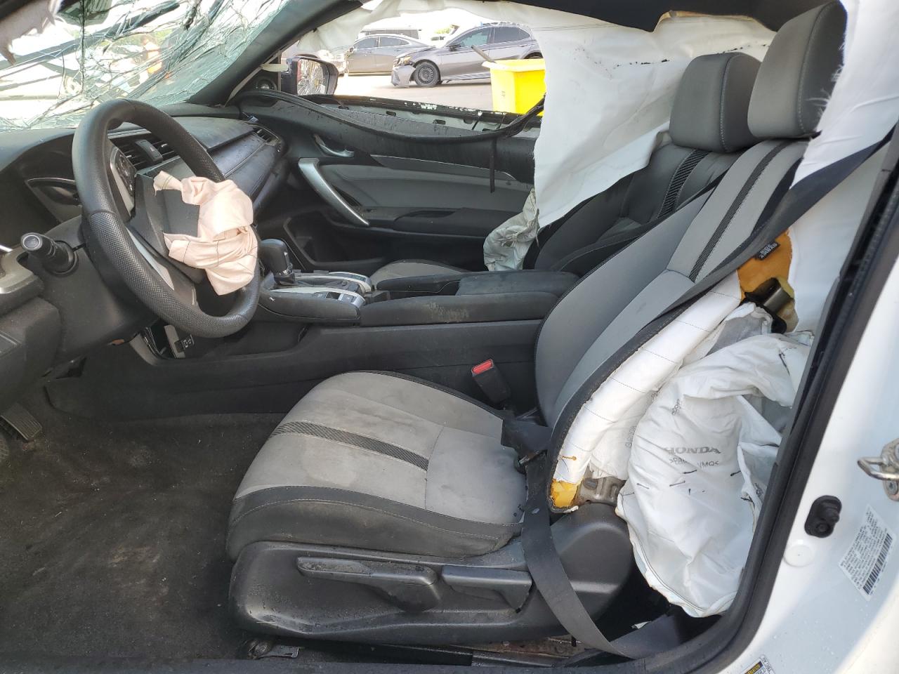 2017 Honda Civic Ex White vin: 2HGFC3B3XHH360458 Damage: Left Side Curtain Air Bag, Deployed, Replacement Required