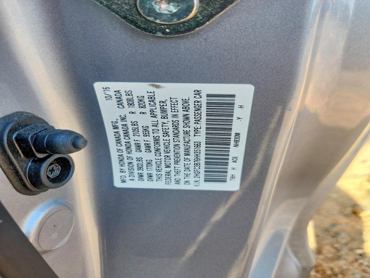 2017 Honda Civic Exl Silver vin: 2HGFC3B76HH351663