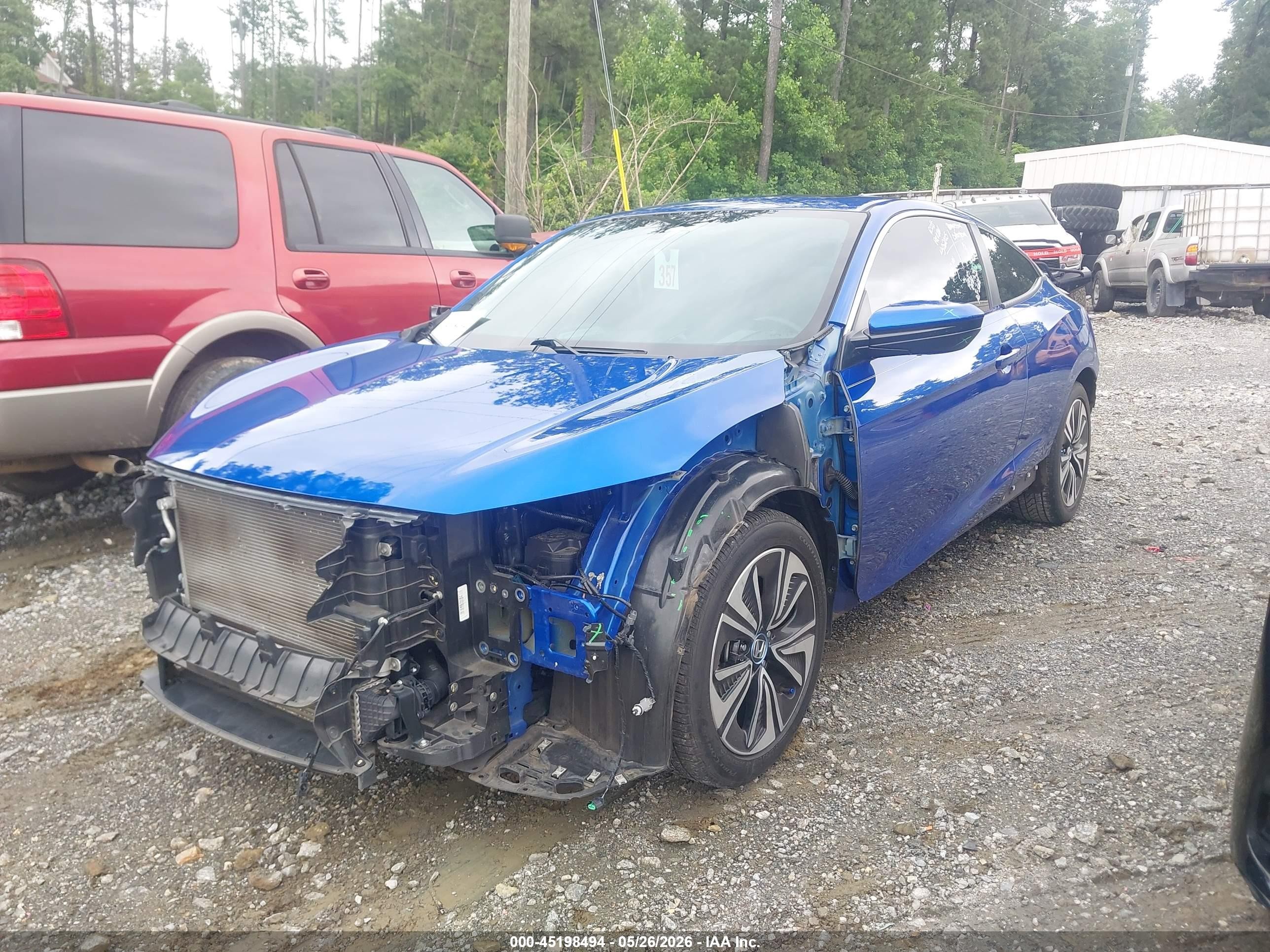 2016 Honda Civic Ex-l Синий vin: 2HGFC3B77GH353811