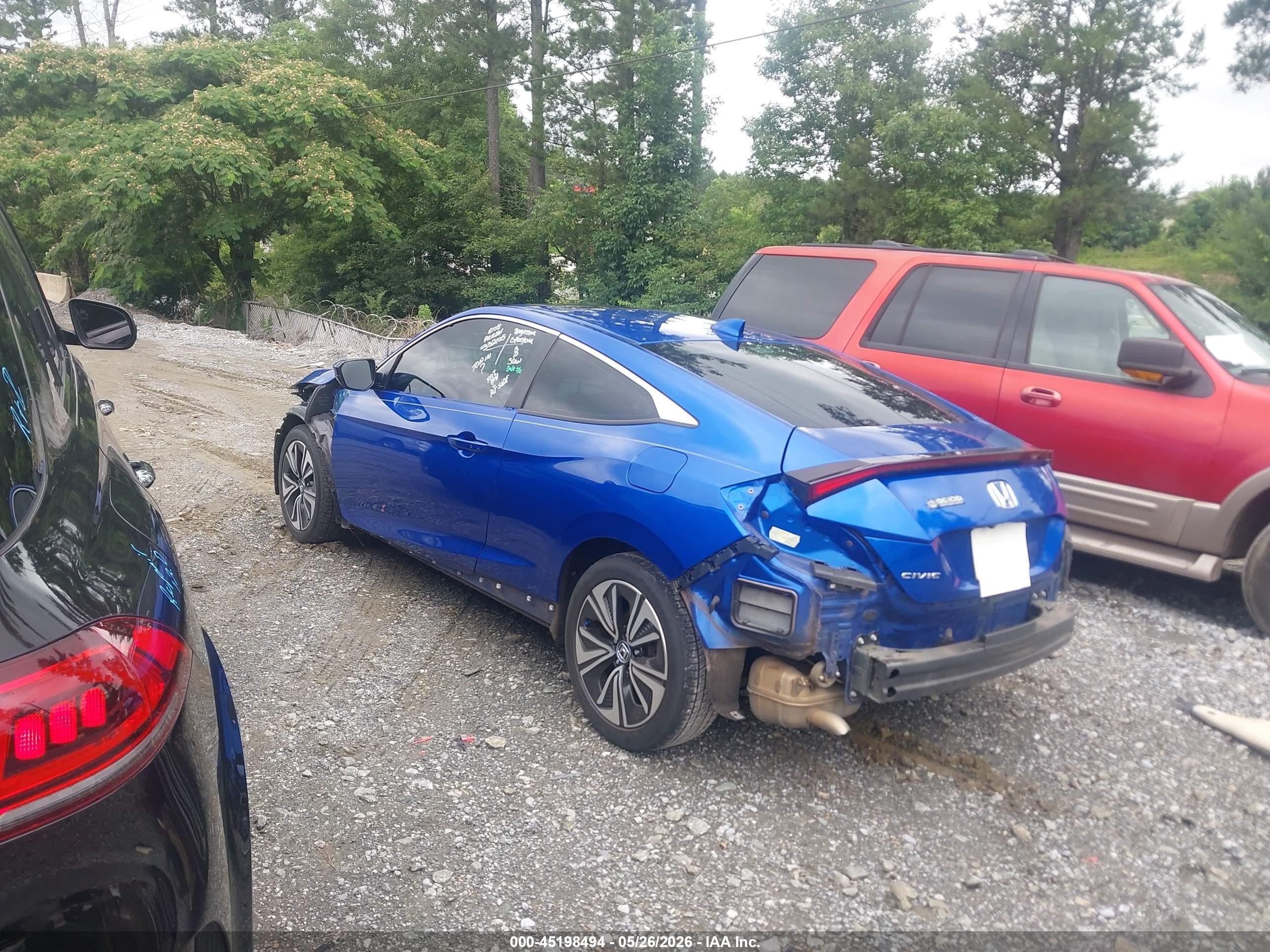 2016 Honda Civic Ex-l Синий vin: 2HGFC3B77GH353811