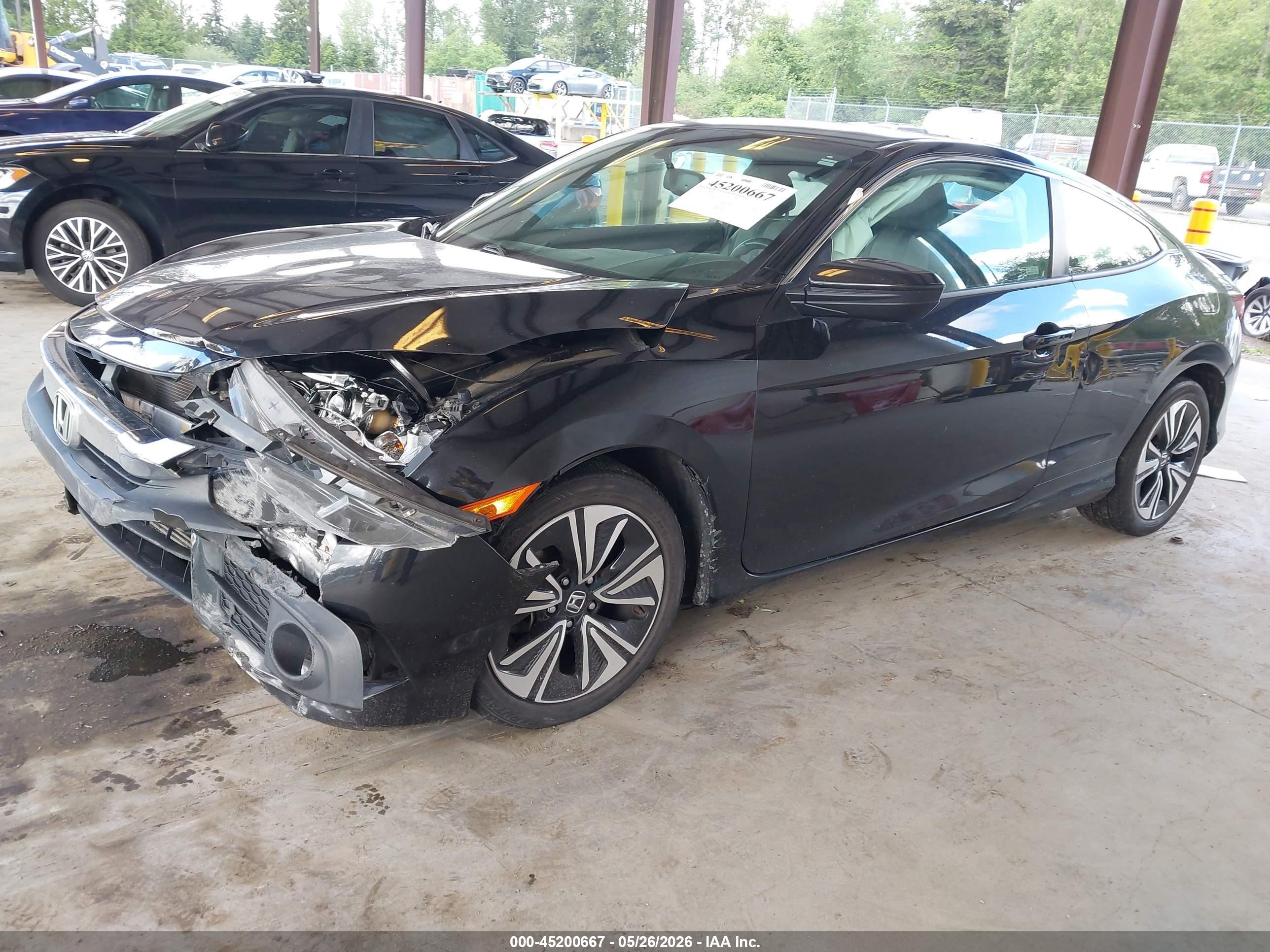 2018 Honda Civic Ex-l Black vin: 2HGFC3B79JH354563