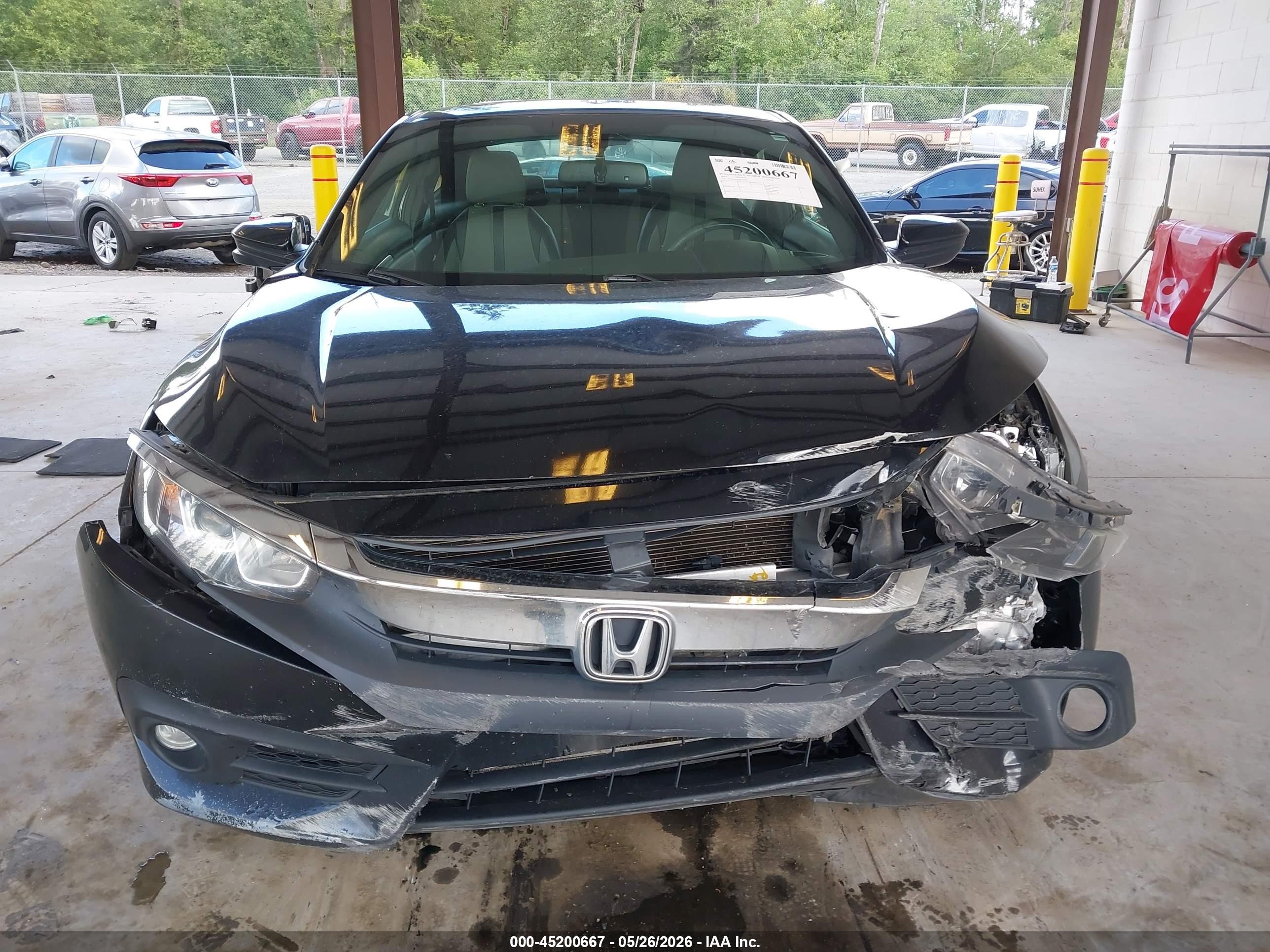2018 Honda Civic Ex-l Black vin: 2HGFC3B79JH354563