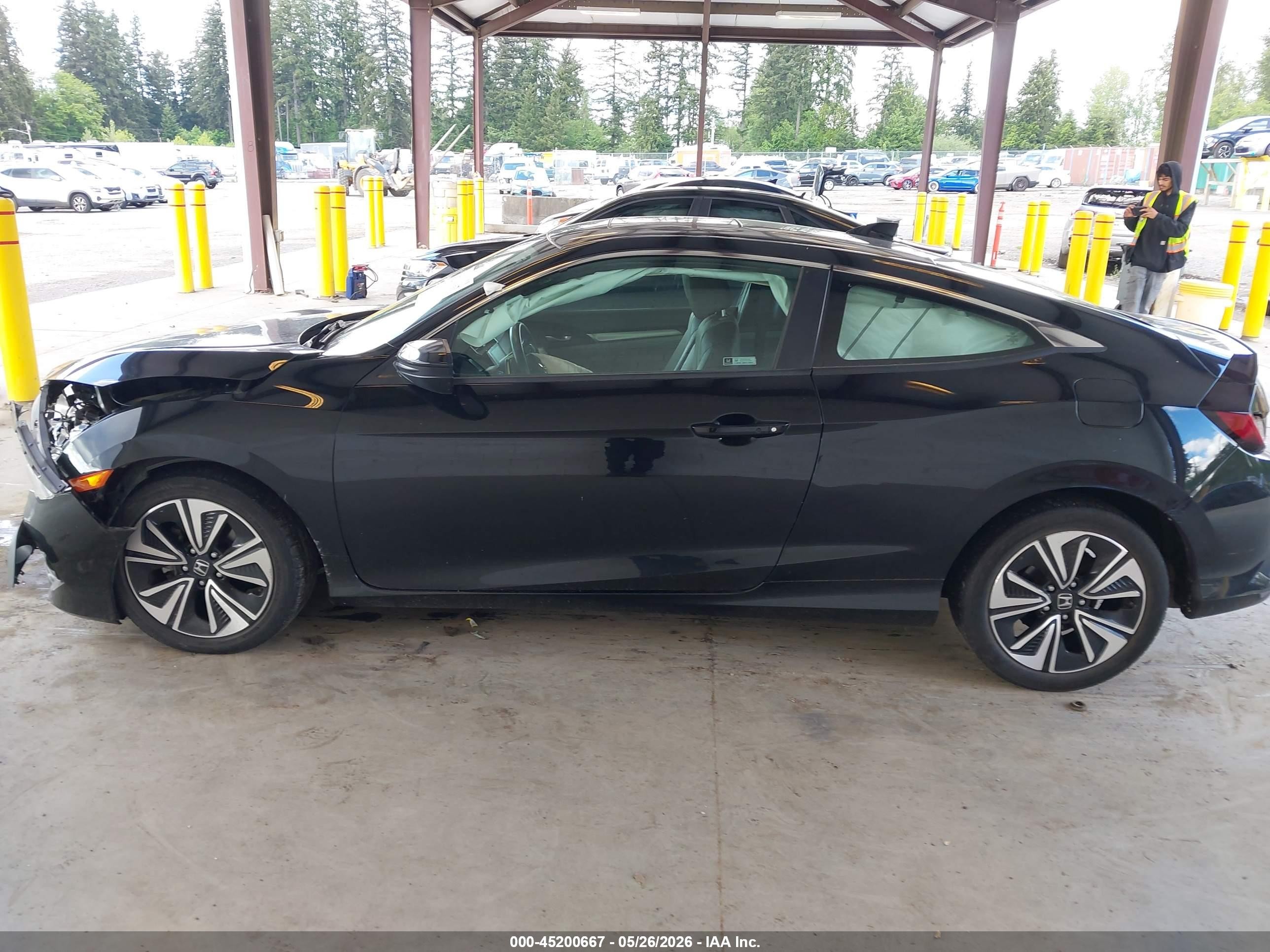 2018 Honda Civic Ex-l Black vin: 2HGFC3B79JH354563