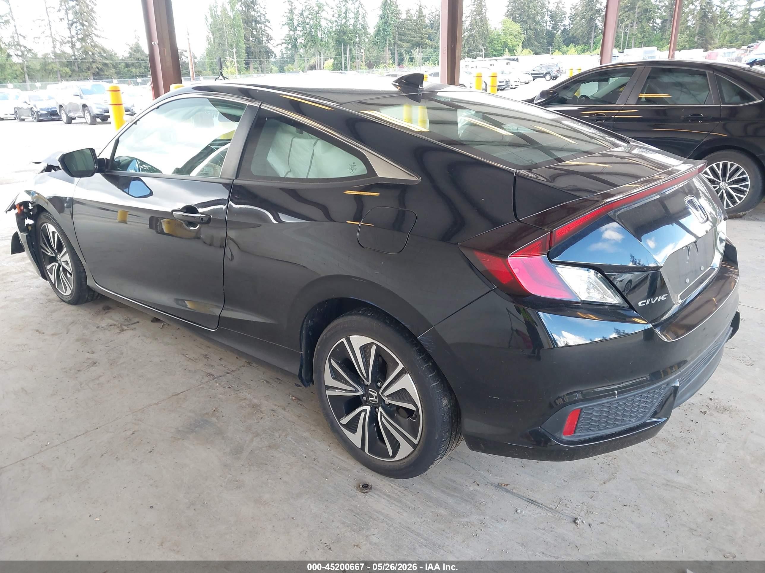 2018 Honda Civic Ex-l Black vin: 2HGFC3B79JH354563