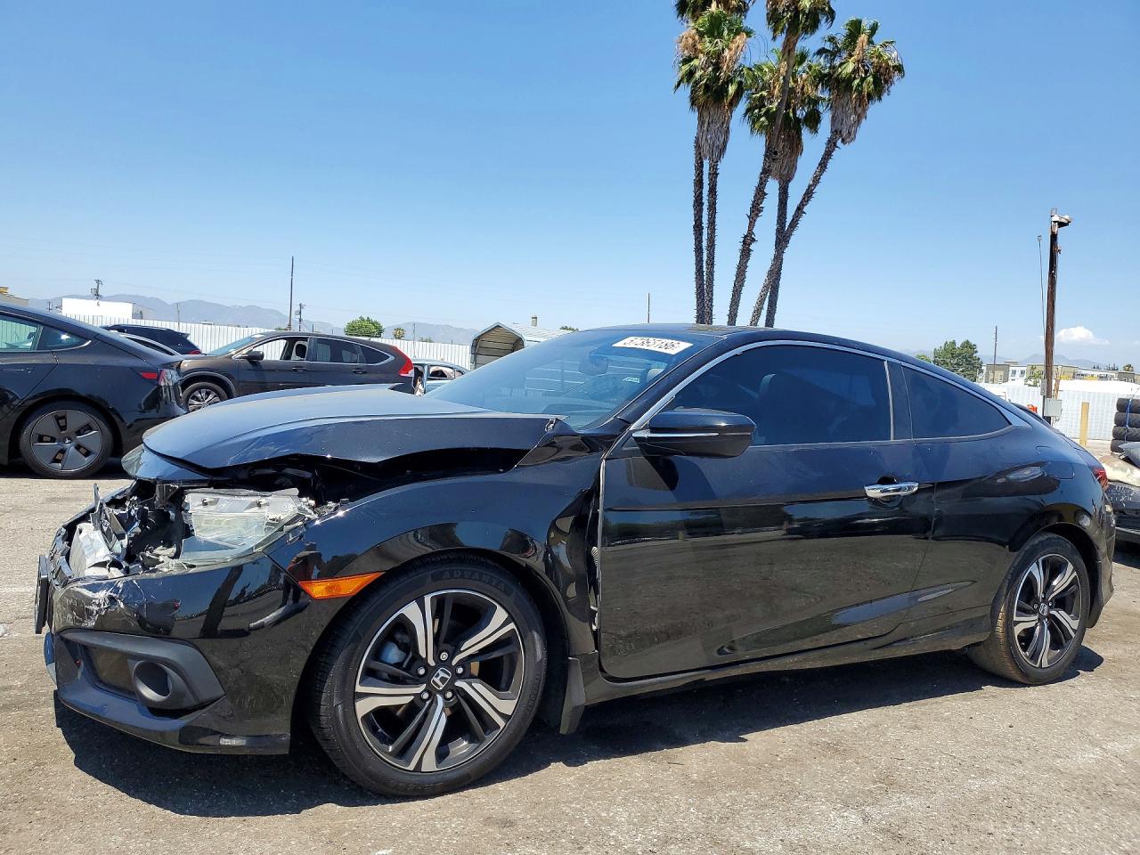 2017 Honda Civic Touring Black vin: 2HGFC3B90HH350610