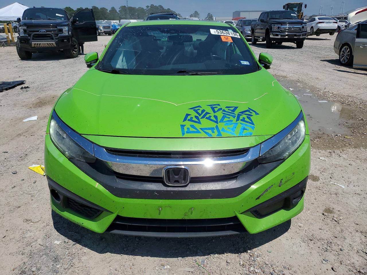 2017 Honda Civic Touring Green vin: 2HGFC3B96HH353124
