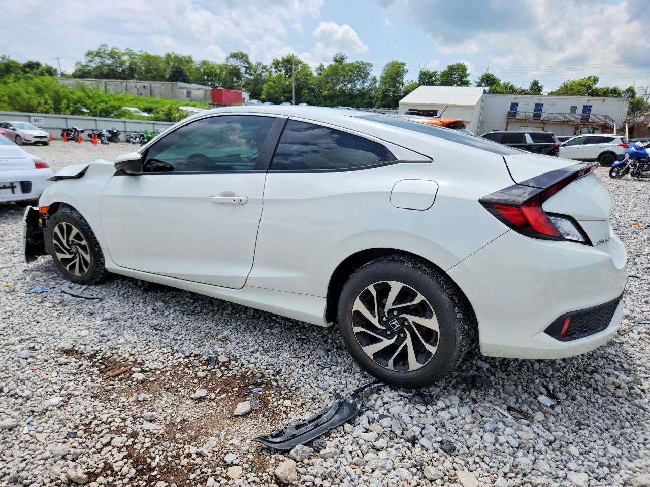 2018 Honda Civic Lx Белый vin: 2HGFC4B00JH305471