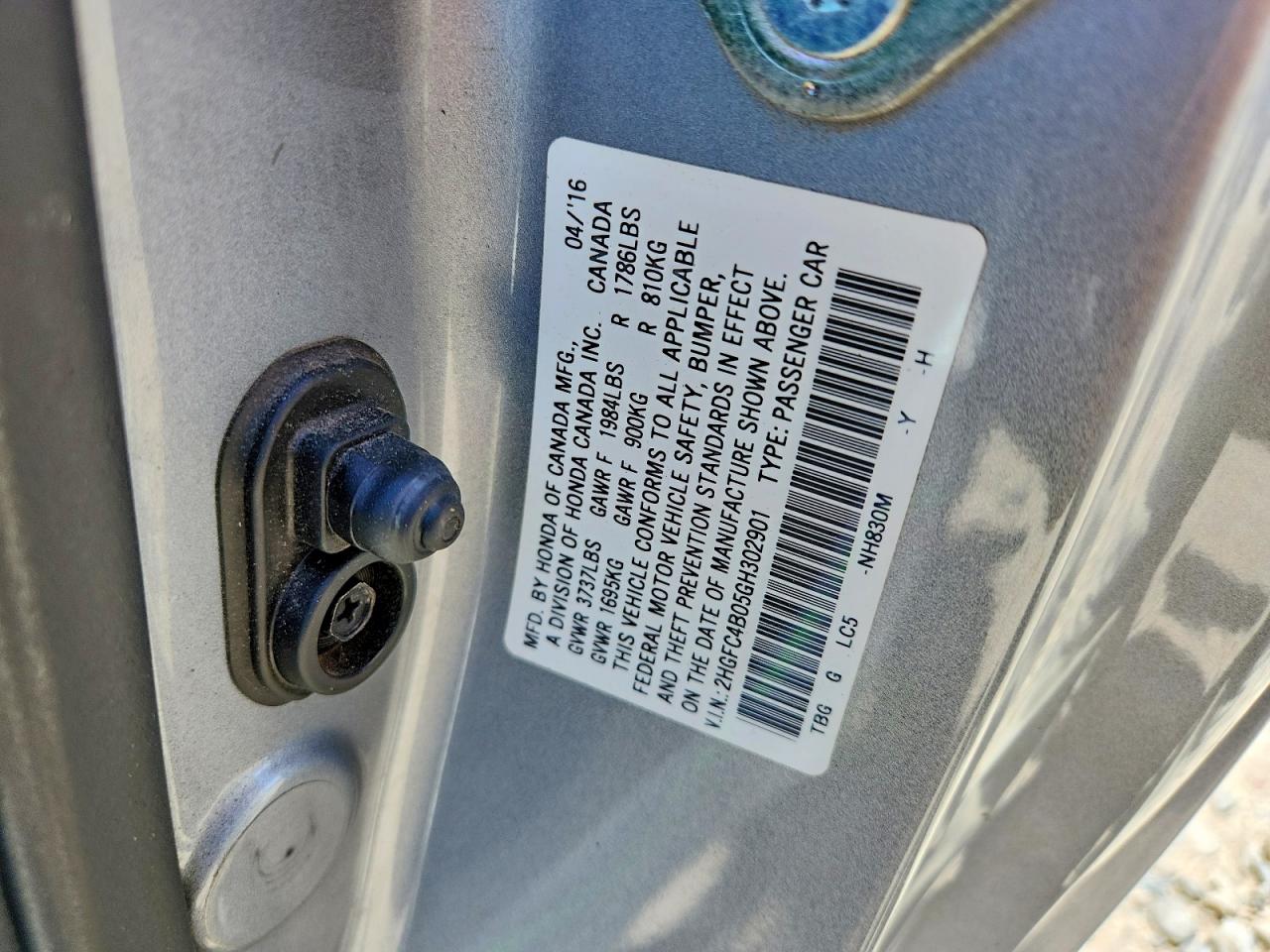 2016 Honda Civic Lx Silver vin: 2HGFC4B05GH302901