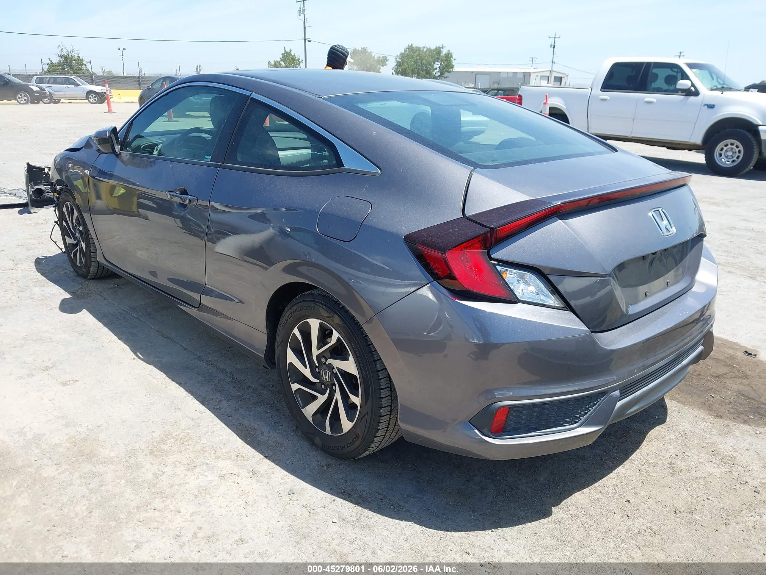 2018 Honda Civic Lx-p Gray vin: 2HGFC4B07JH302535