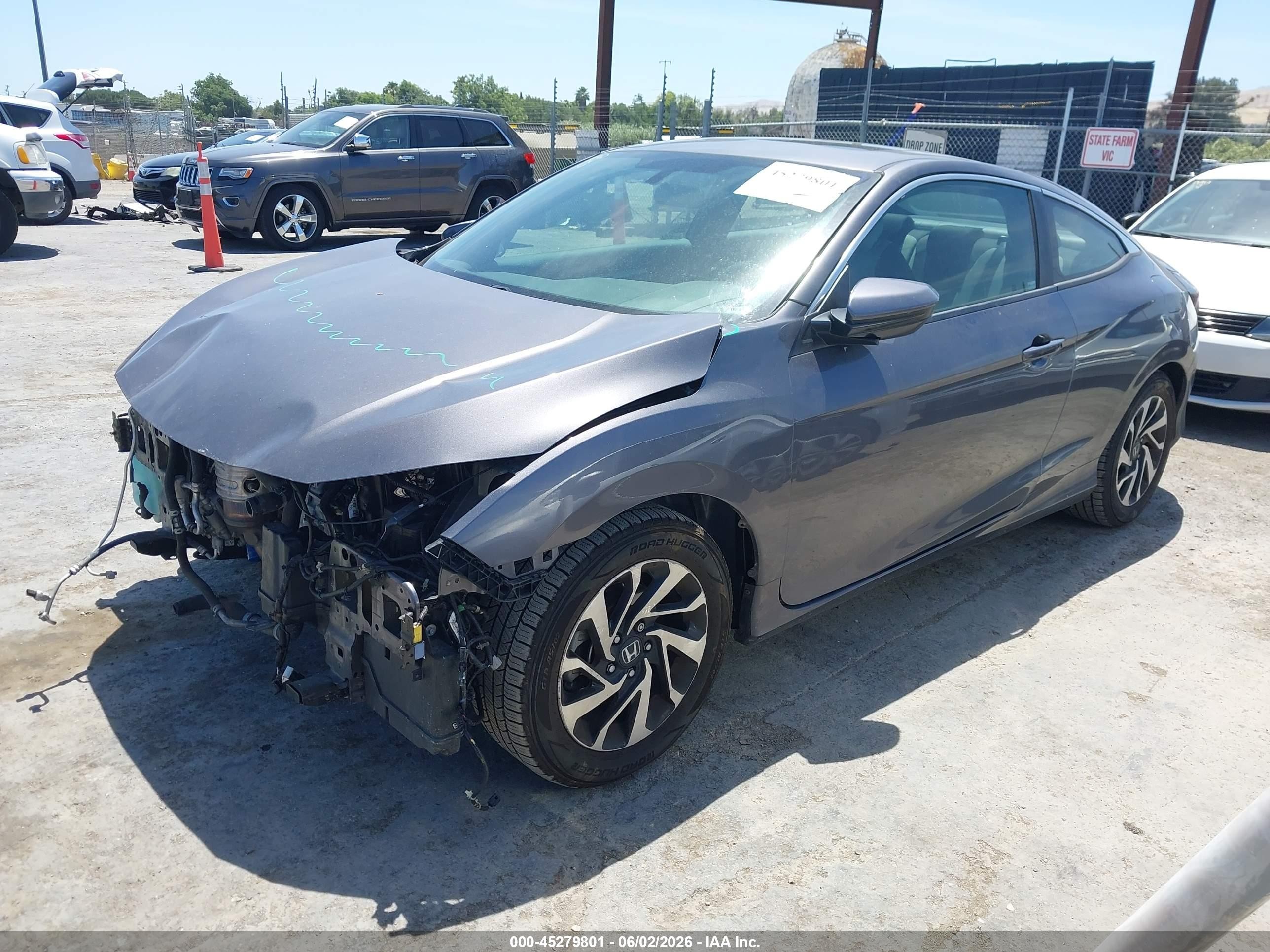 2018 Honda Civic Lx-p Gray vin: 2HGFC4B07JH302535