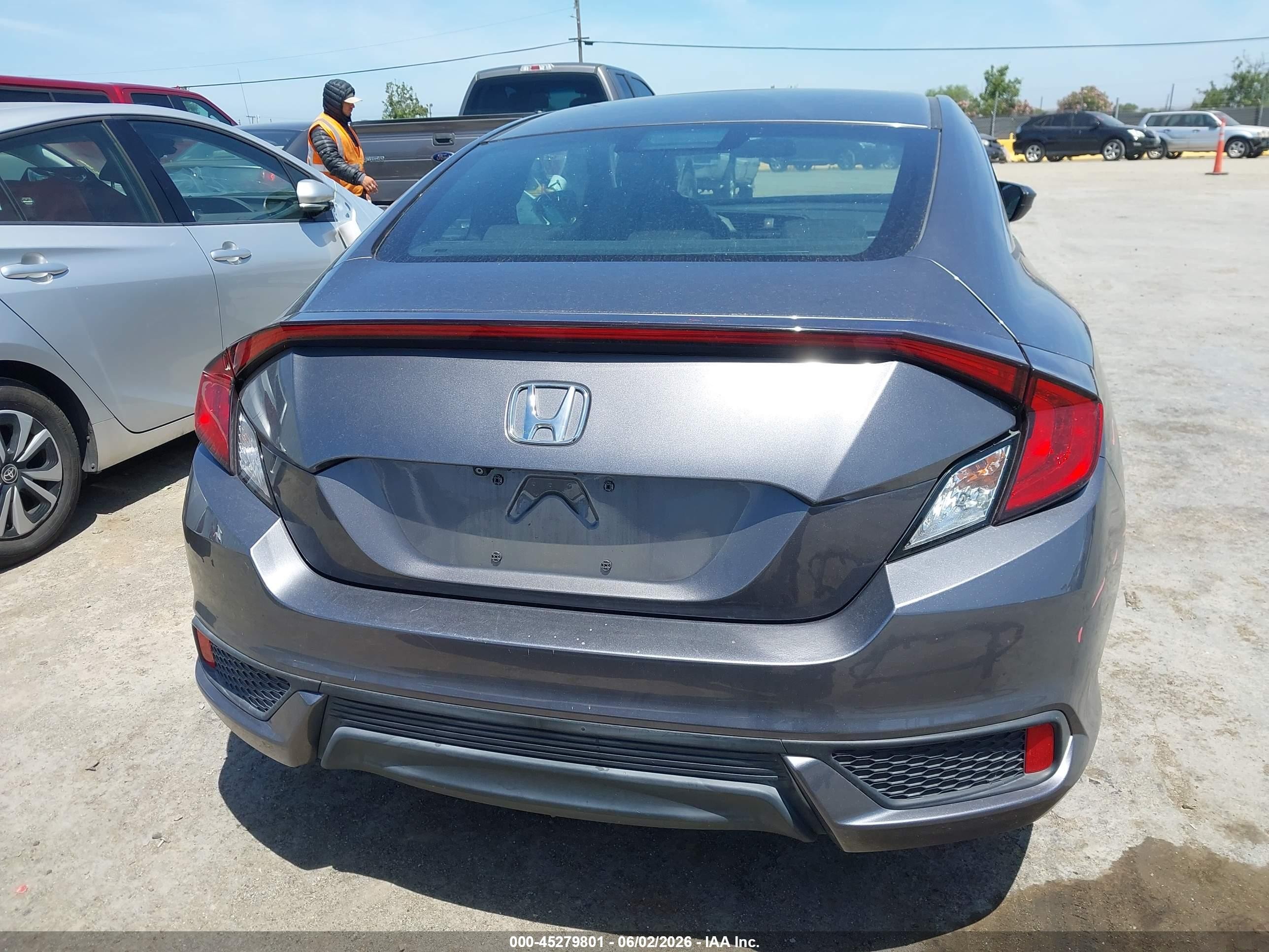 2018 Honda Civic Lx-p Gray vin: 2HGFC4B07JH302535