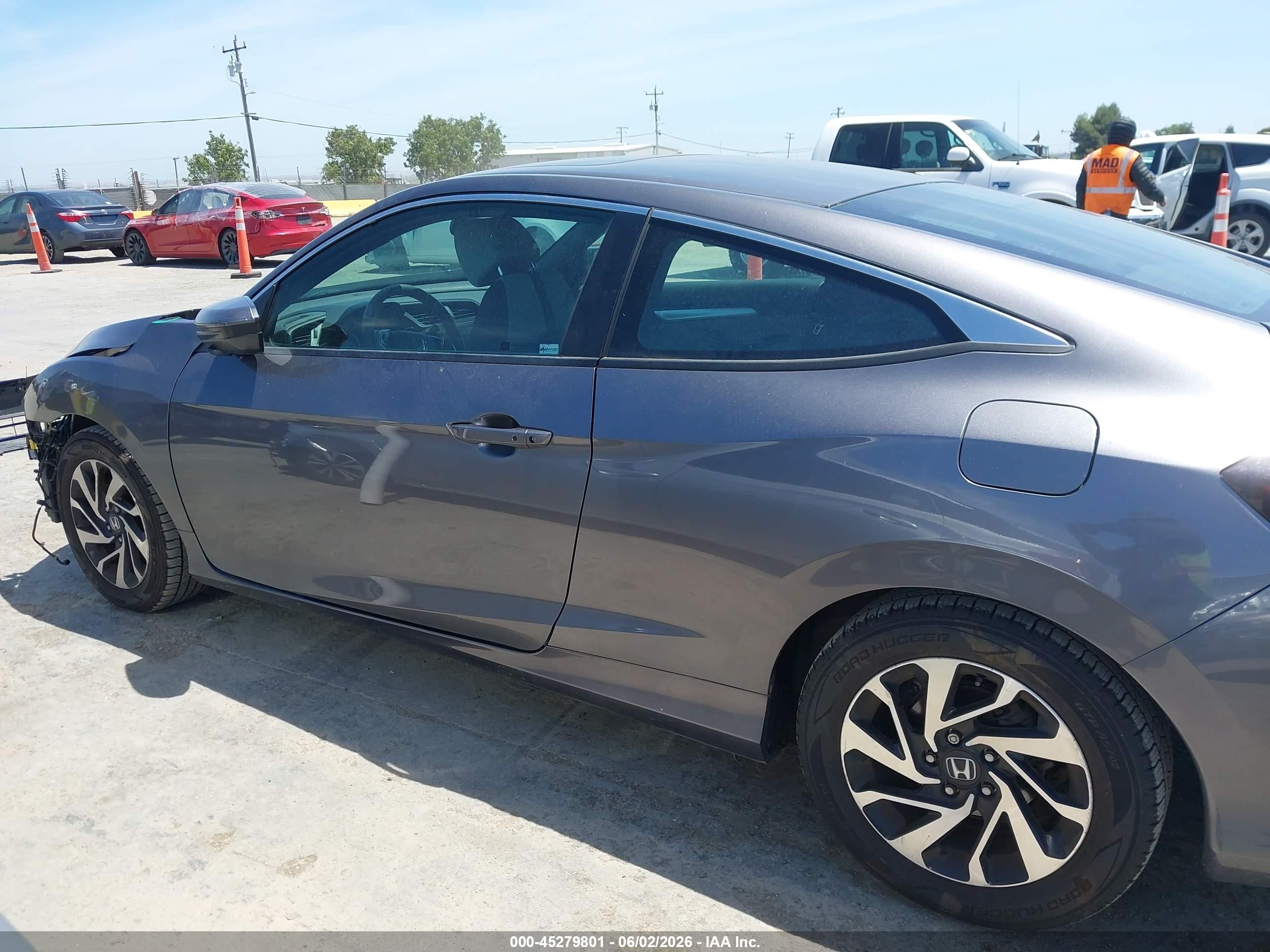 2018 Honda Civic Lx-p Gray vin: 2HGFC4B07JH302535