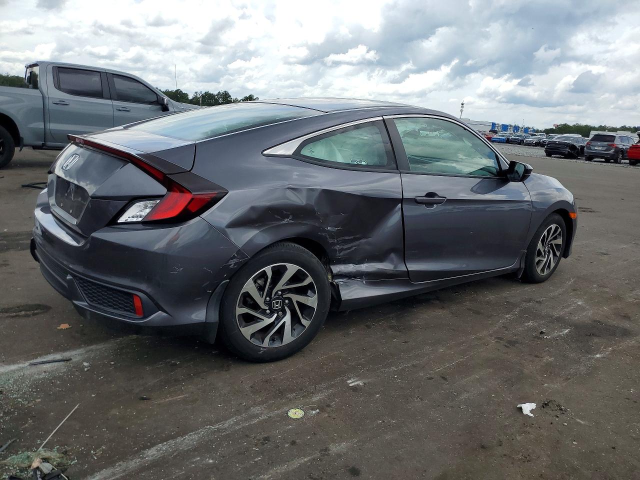 2018 Honda Civic Lx Gray vin: 2HGFC4B50JH309418